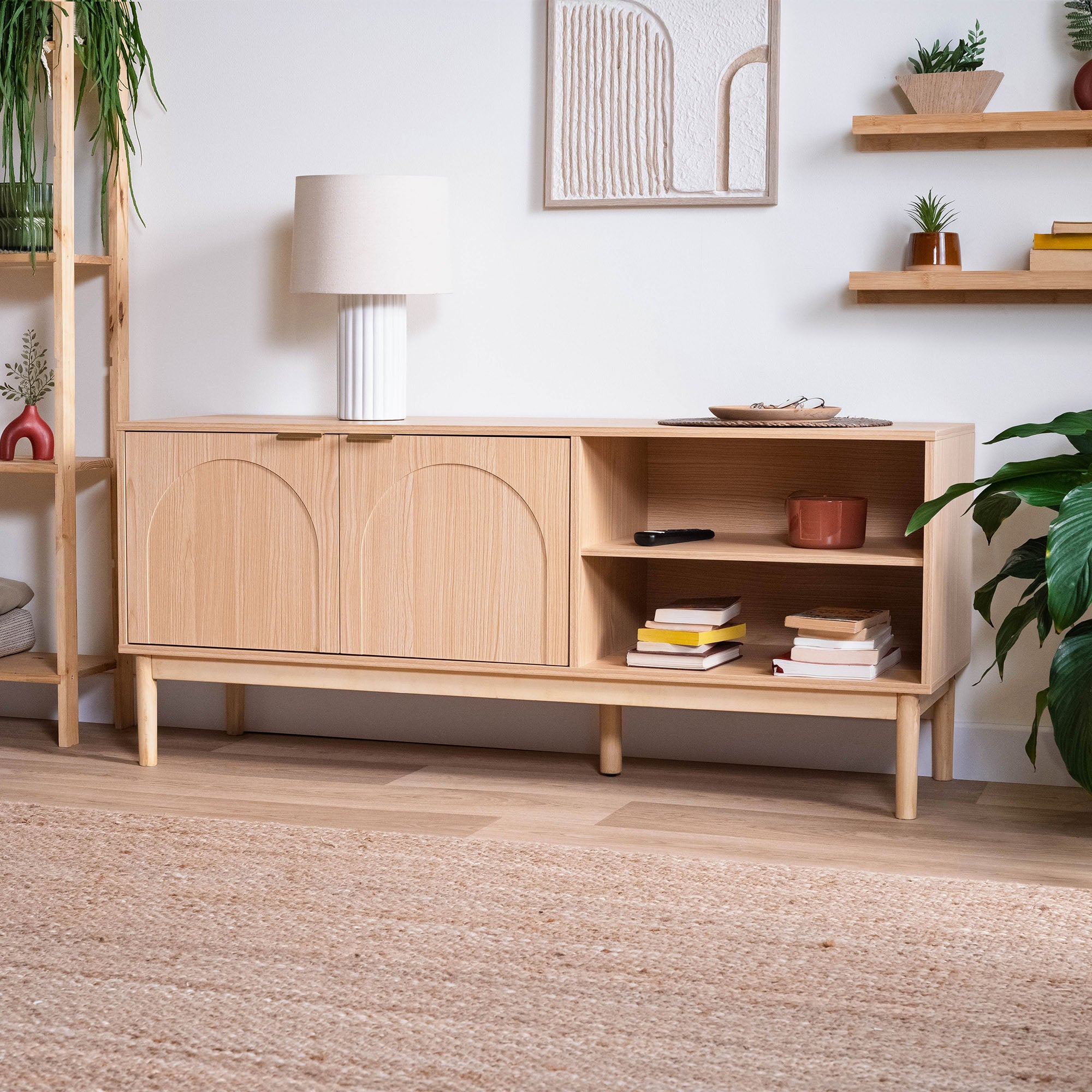 NOLAN Skandynawska szafka RTV z dębu
