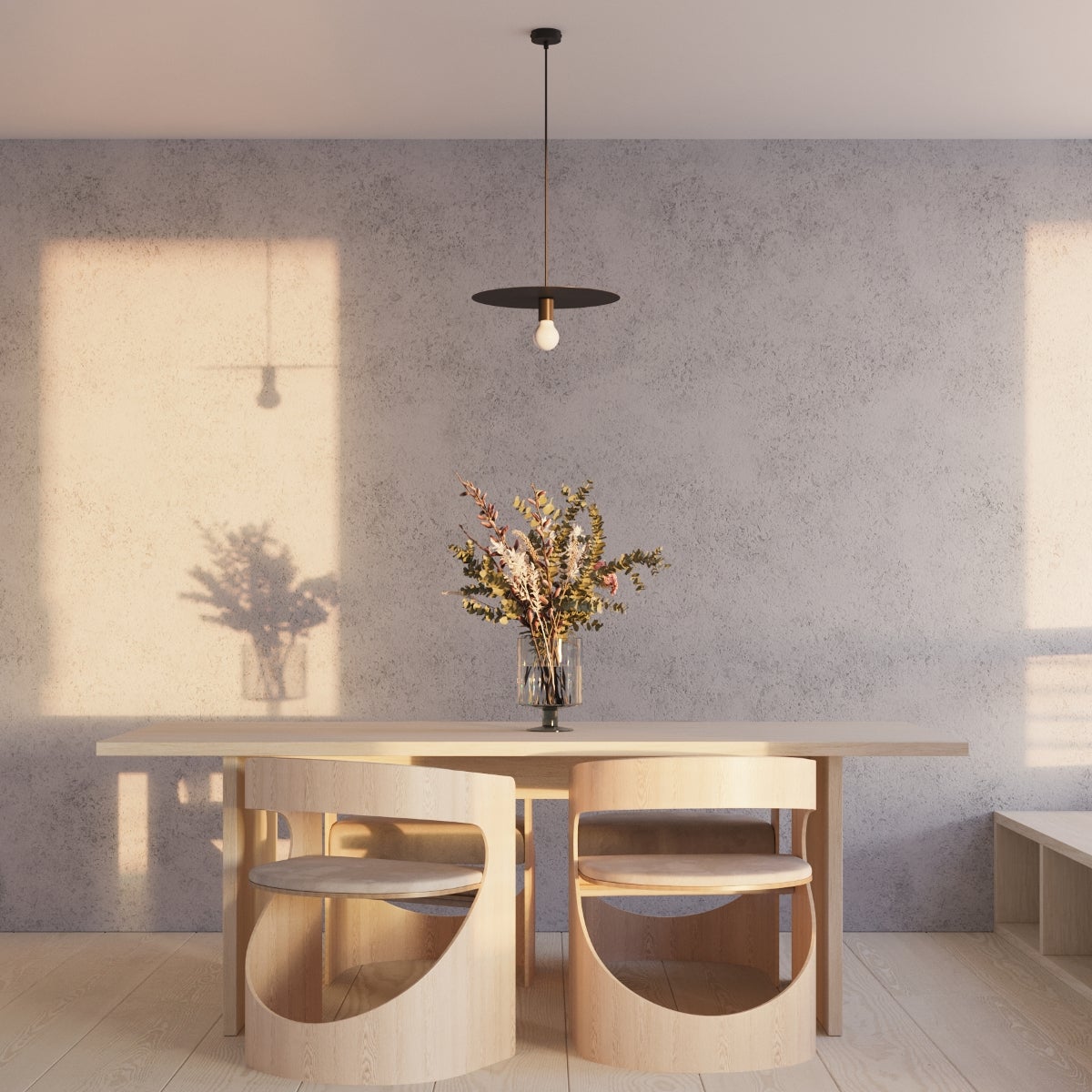 Lampa wisząca FLAVIETA czarna LED 4000K - 40x40x105cm Sollux - 5