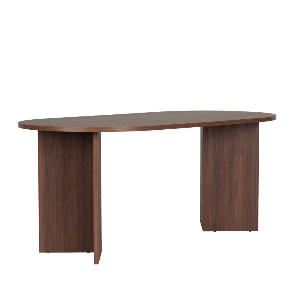 Sam - Table à manger 8 personnes ovale en bois - Bois foncé - 4