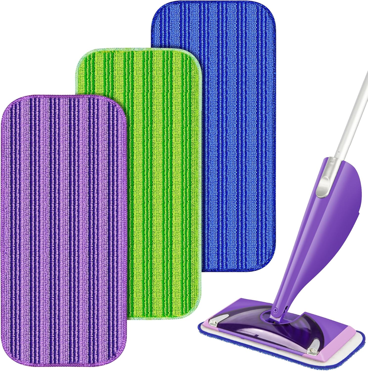 Wielorazowe ściereczki z mikrofibry, kompatybilne z urządzeniem Swiffer Wet Jet, 3 sztuki w opakowaniu