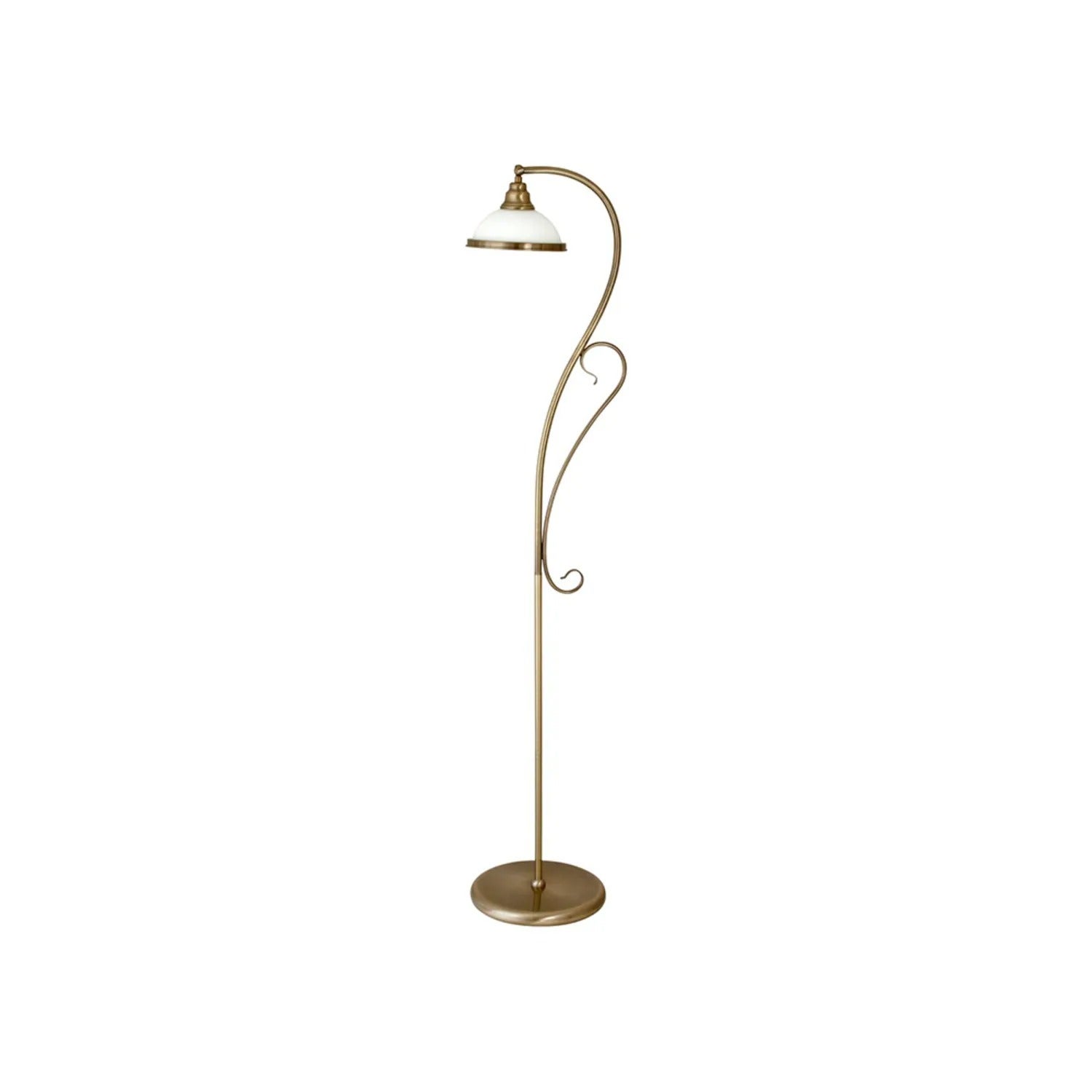 Lampa podłogowa stojąca Elisett mosiężno-biała 1xE27x60W wym: 159 x 29 x 29 cm metal Rabalux