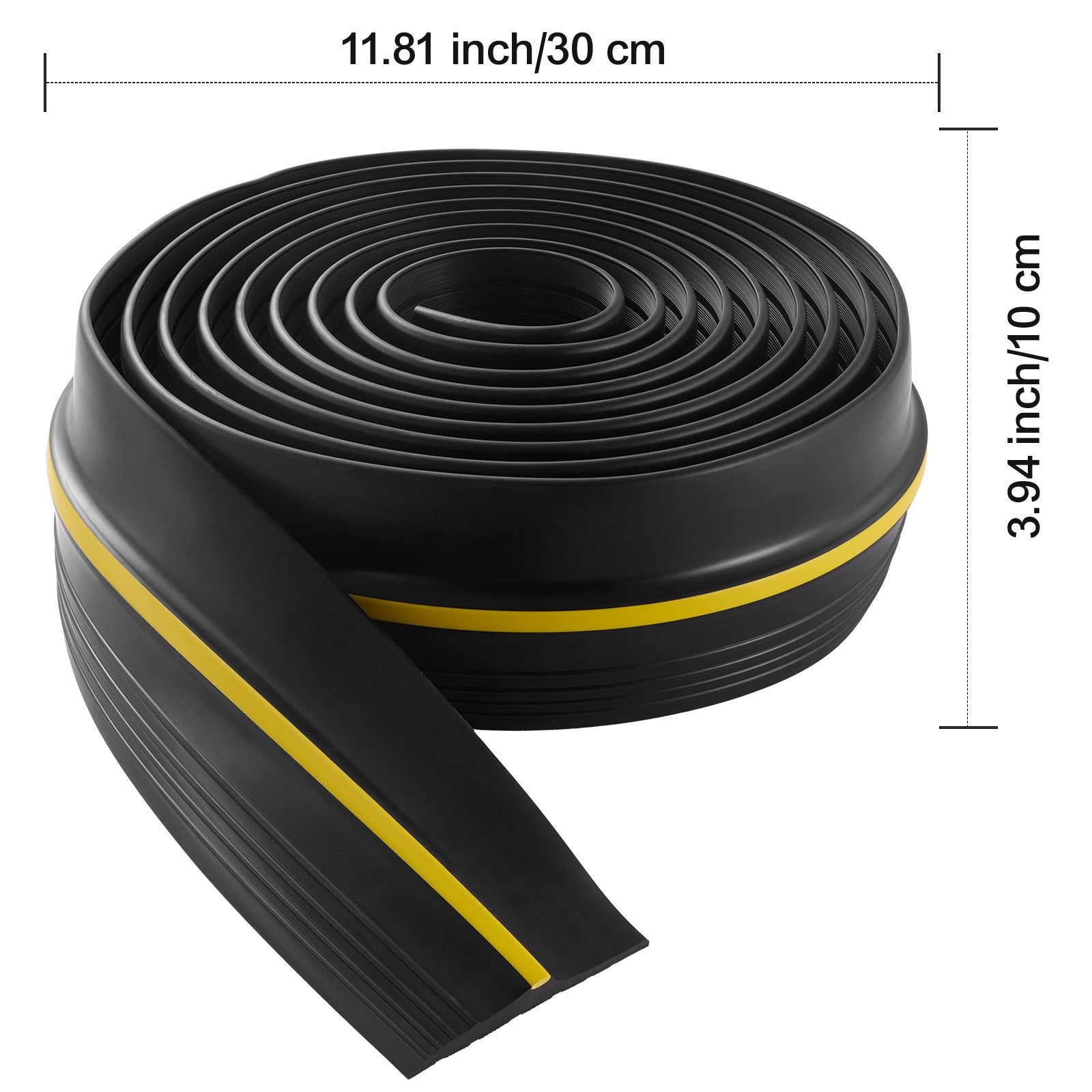 Bande d'Étanchéité SucceBuy pour Seuil de Garage 16,5 Pi, PVC Universel, Adhésif Renforcé, Joint Inférieur DIY, Noir - 2