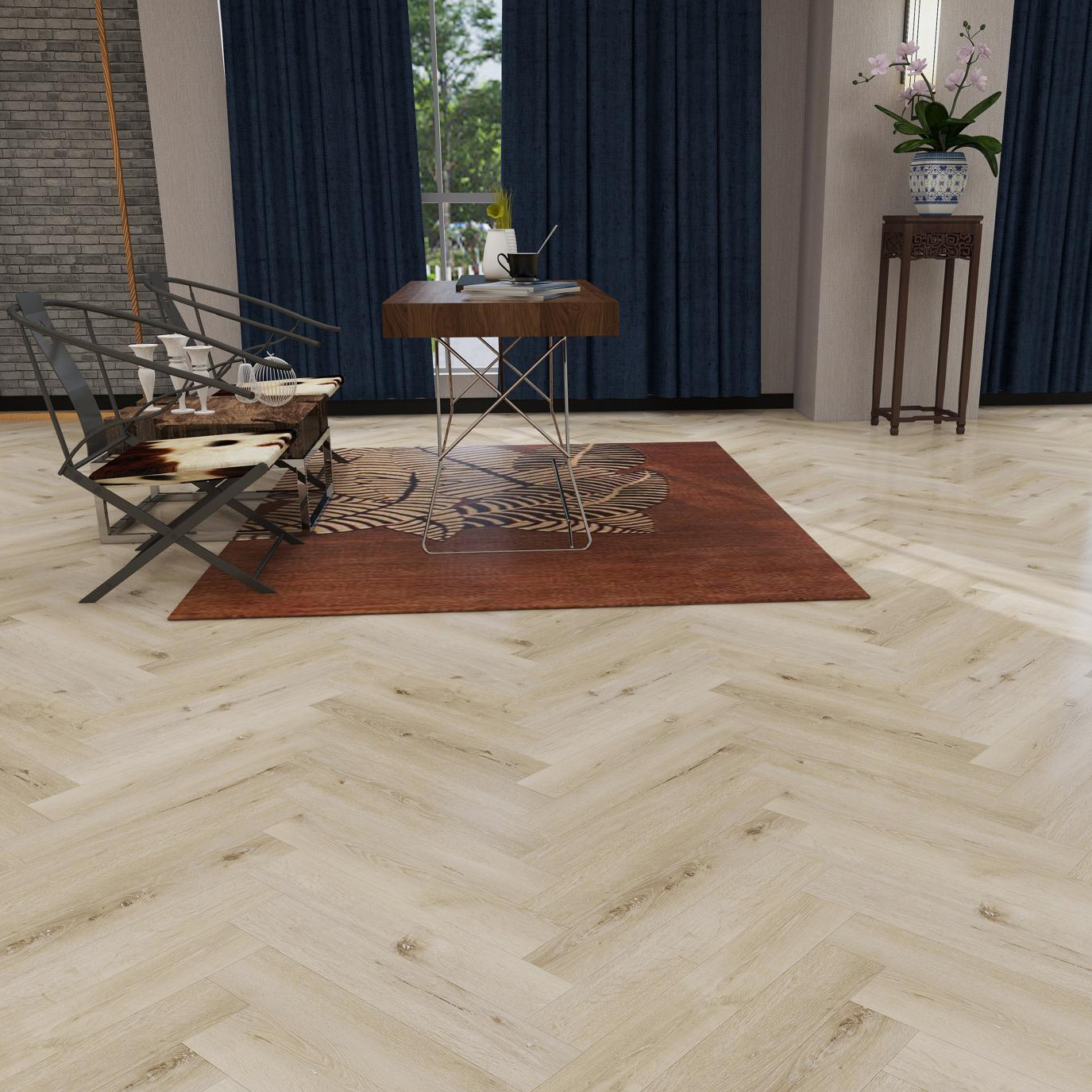 Sol - Lames PVC clipsable chevron - sous-couche intégrée - garantie 30 ans - Imitation chêne clair - Dimensions L 60cm X l 12,5cm -&nbsp;Epaisseur&nbsp;5,5mm - 3