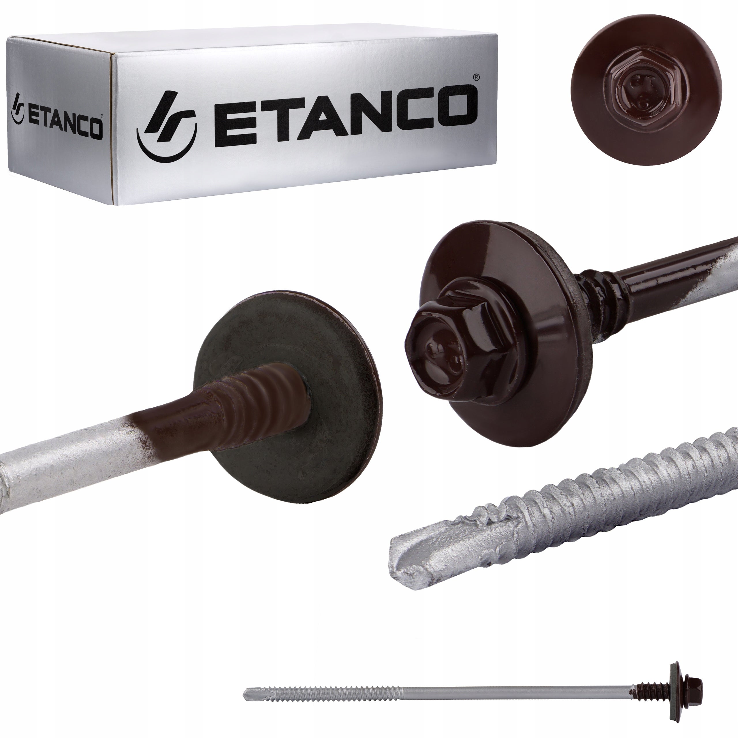 Wkręty do płyty warstwowej Etanco GTR6 5,5/6,3x150 mm RAL 8017 100szt