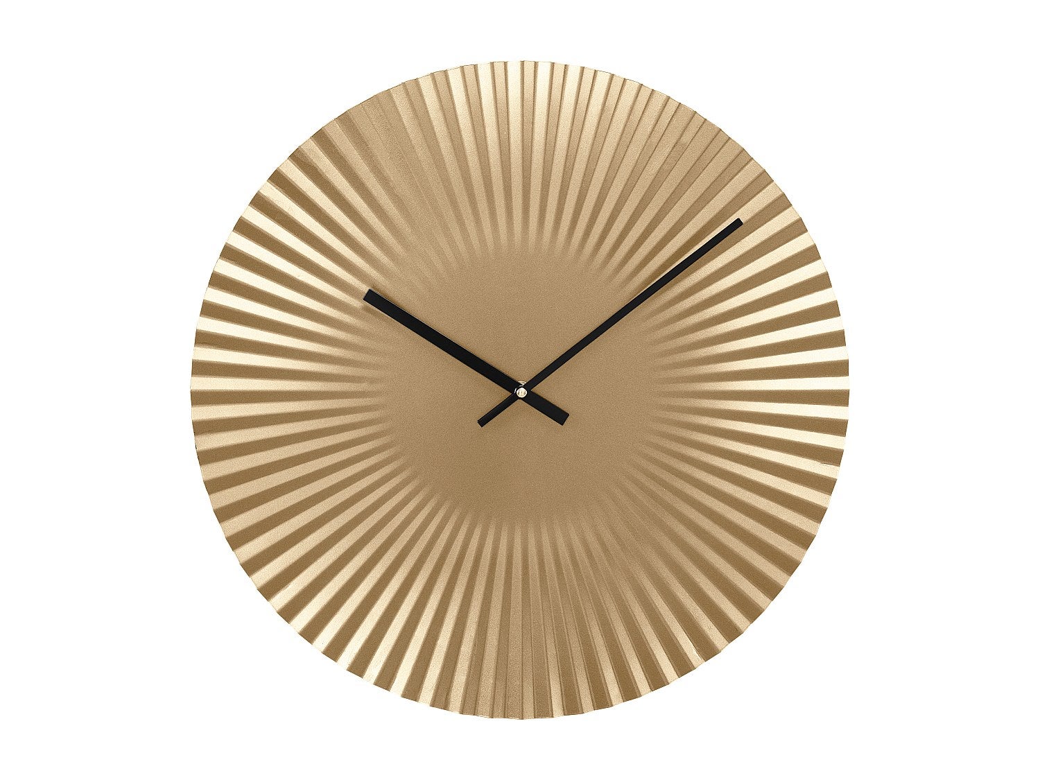 Zegar ścienny w stylu art déco - średnica 50 cm - metal - złoty - FELINAR