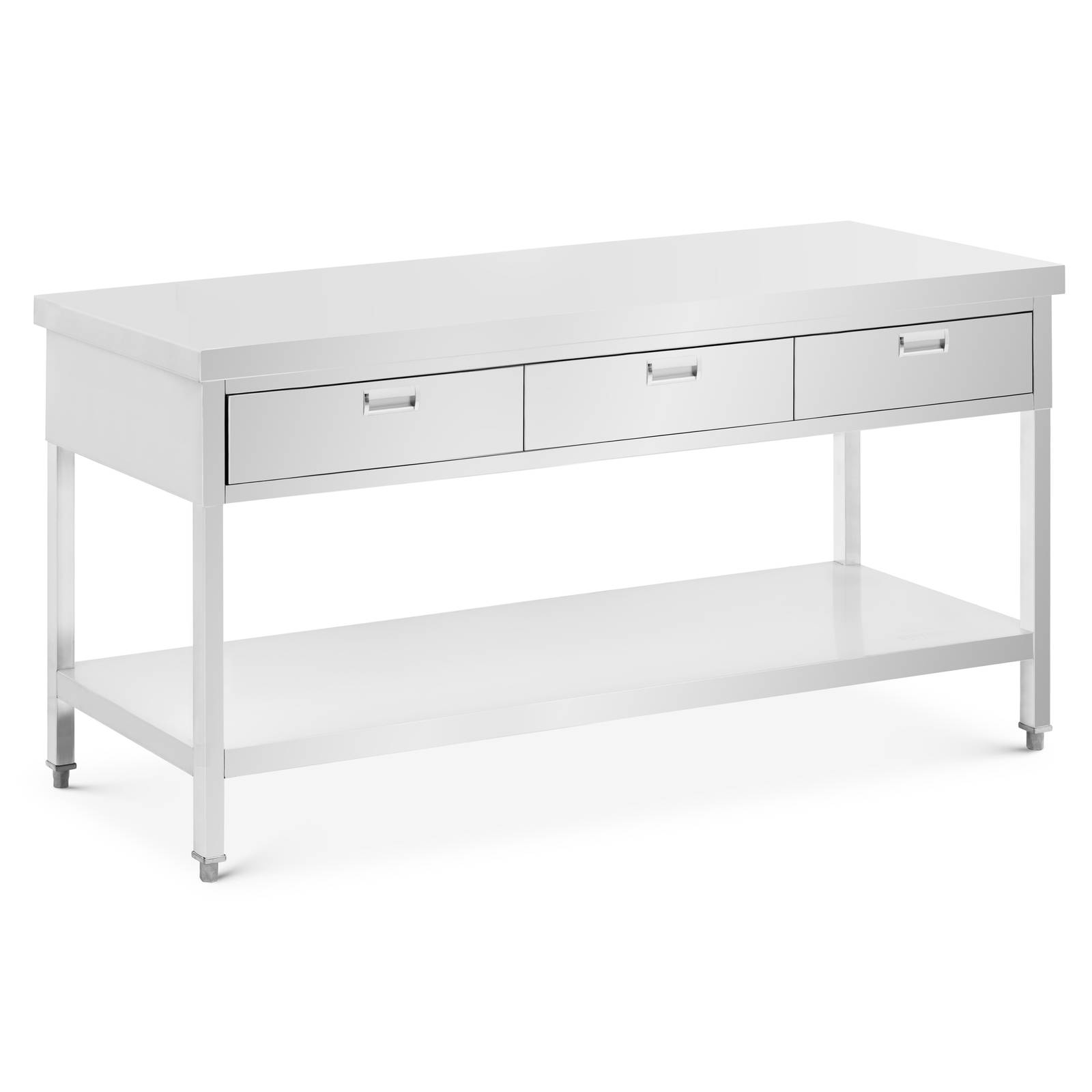 Table de travail en inox - 180 x 60 cm - 436 kg - 3 tiroirs - Royal ...