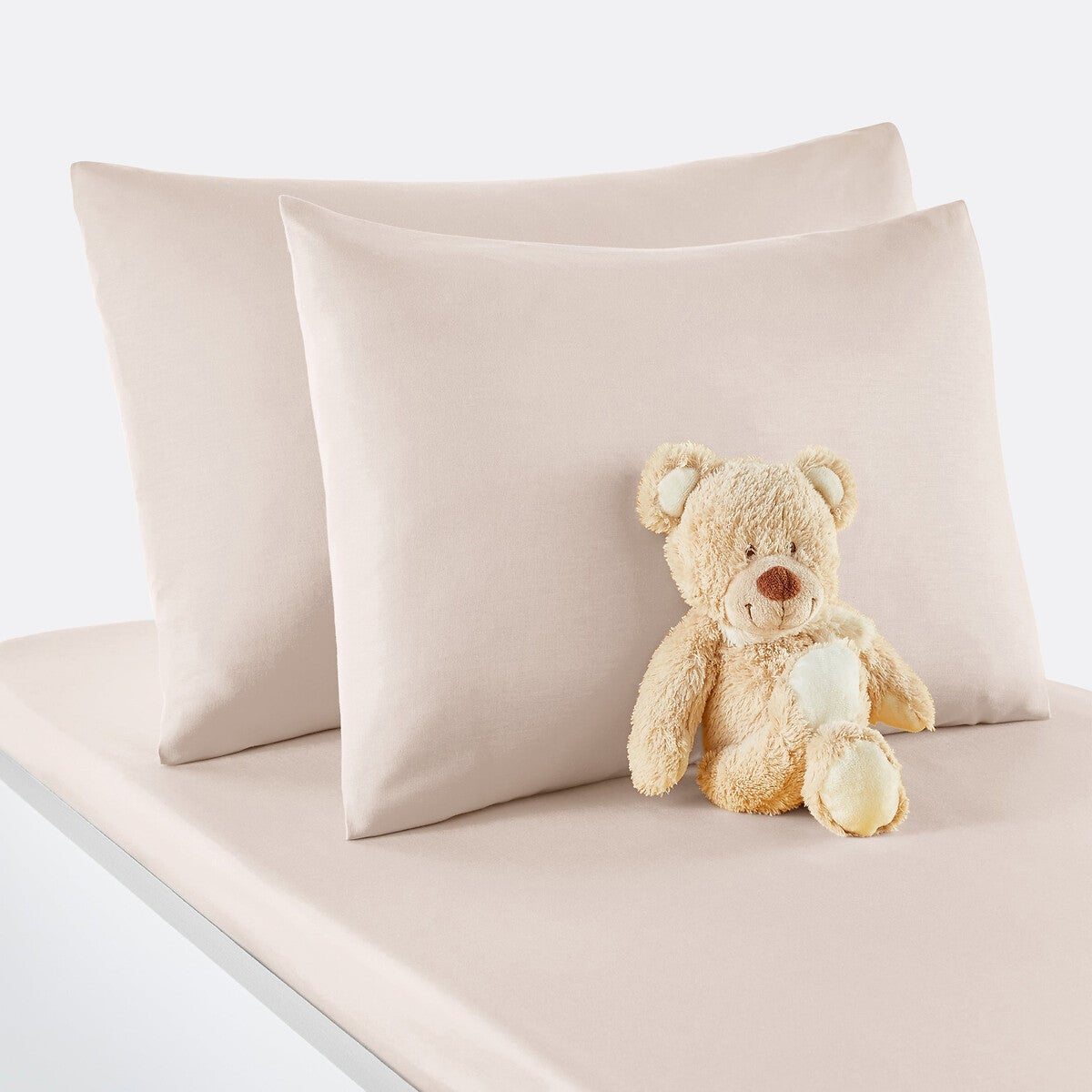 Taie D'oreiller Bébé Ourson HYGGE Vertbaudet - 40x60 Cm - Coton Doux Avec Oreilles En Volume