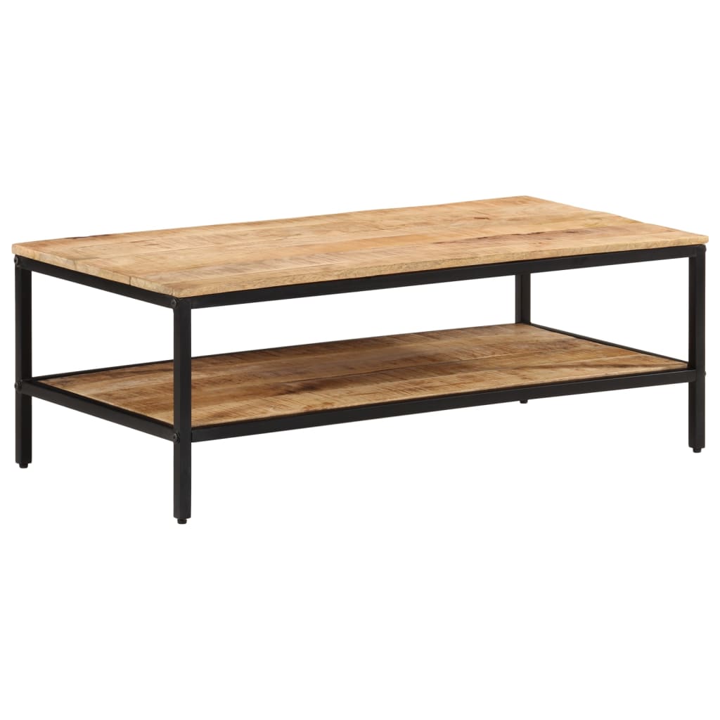 Stolik kawowy vidaxl lite drewno mango i metalowa rama, 100x50x35 cm