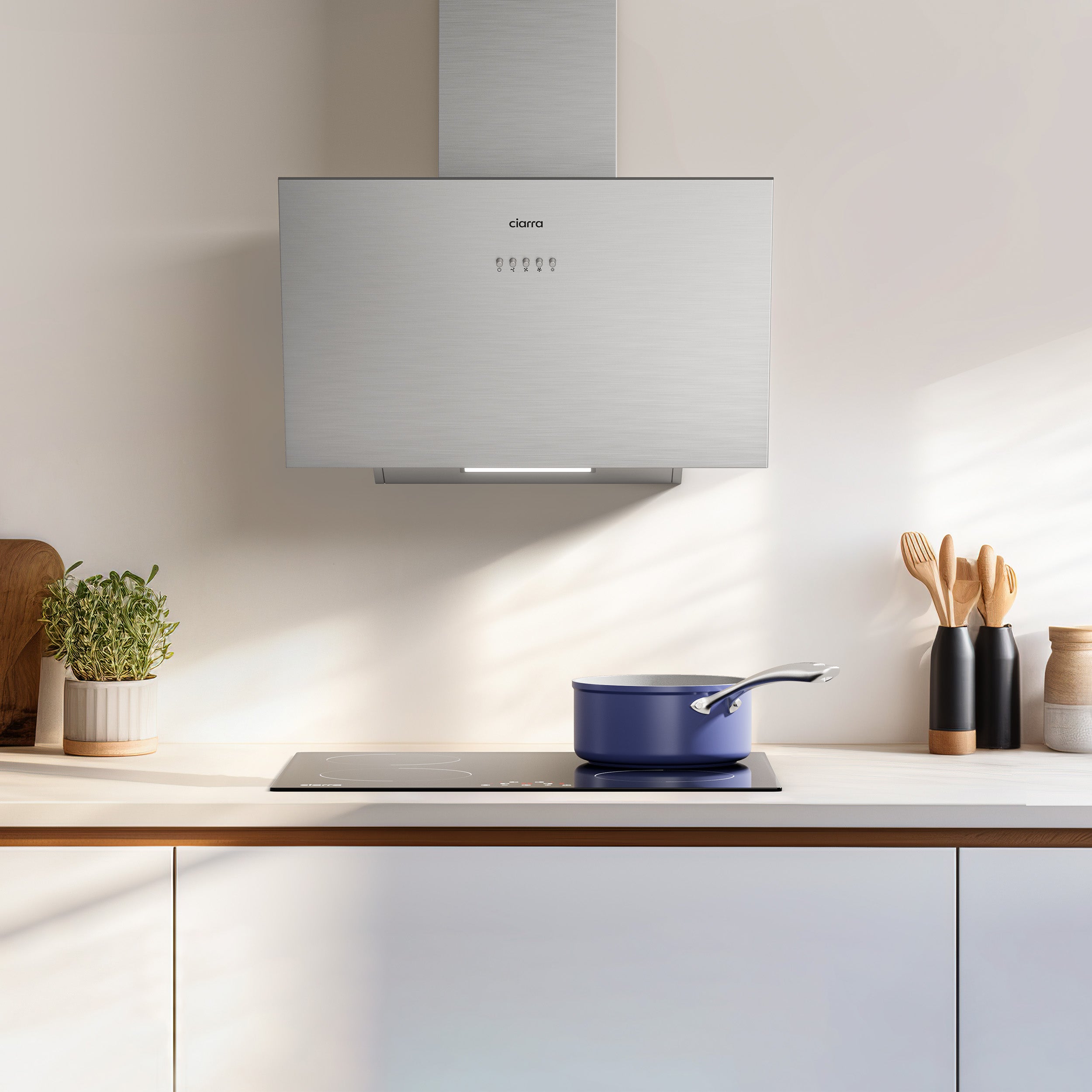 CIARRA Exaustor Inclinado 60cm 650m3/h Classe A+++ Reciclagem ou Evacuação Aço VM6762AS - 2