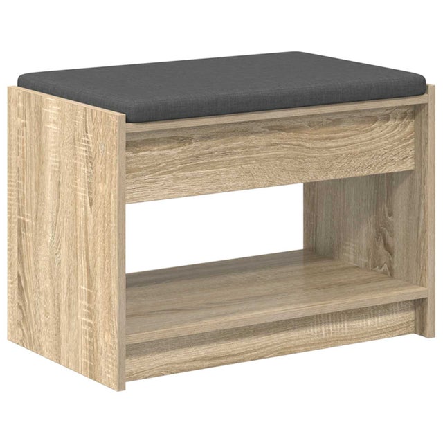 Banc d'entrée - Banc intérieur avec coussin Chêne Sonoma 63 x 38 x 45 cm