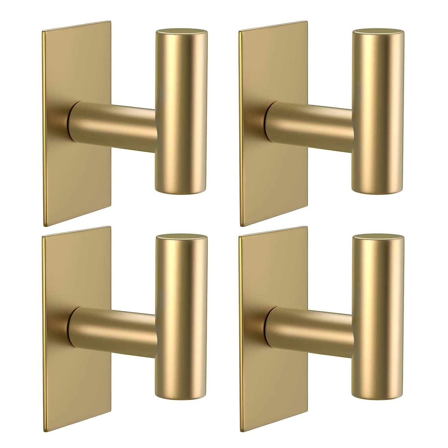 4 haczyki ścienne na ręczniki, wytrzymały, wodoodporny podkład samoprzylepny, do płaszczy, ubrań, ręczników, szafek, kuchni, łazienek