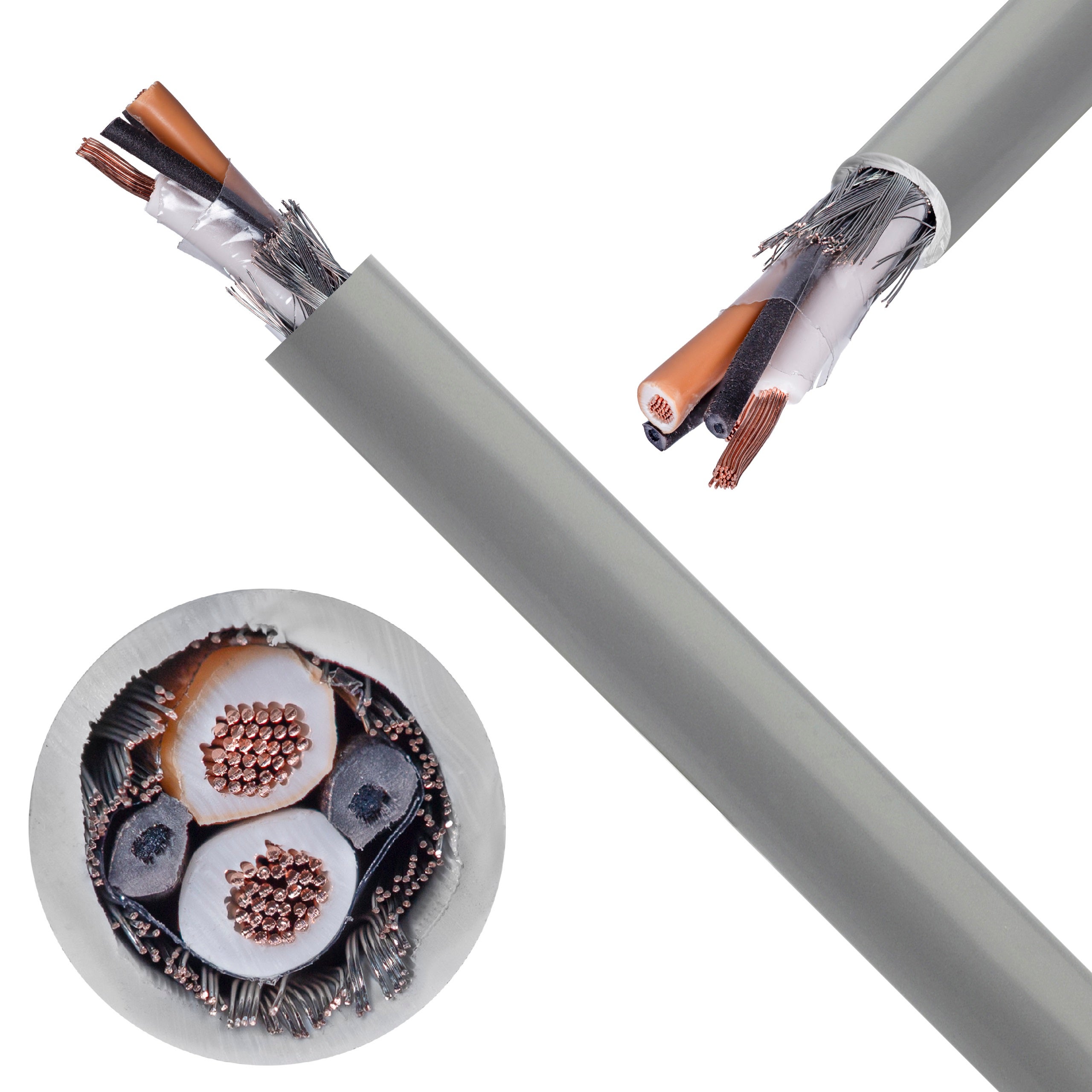 Kabel sterowniczy BiT LiHCH 2x0,75mm2 szary 300/300V ekranowany bezhalogenowy Dca linka Bitner 100m