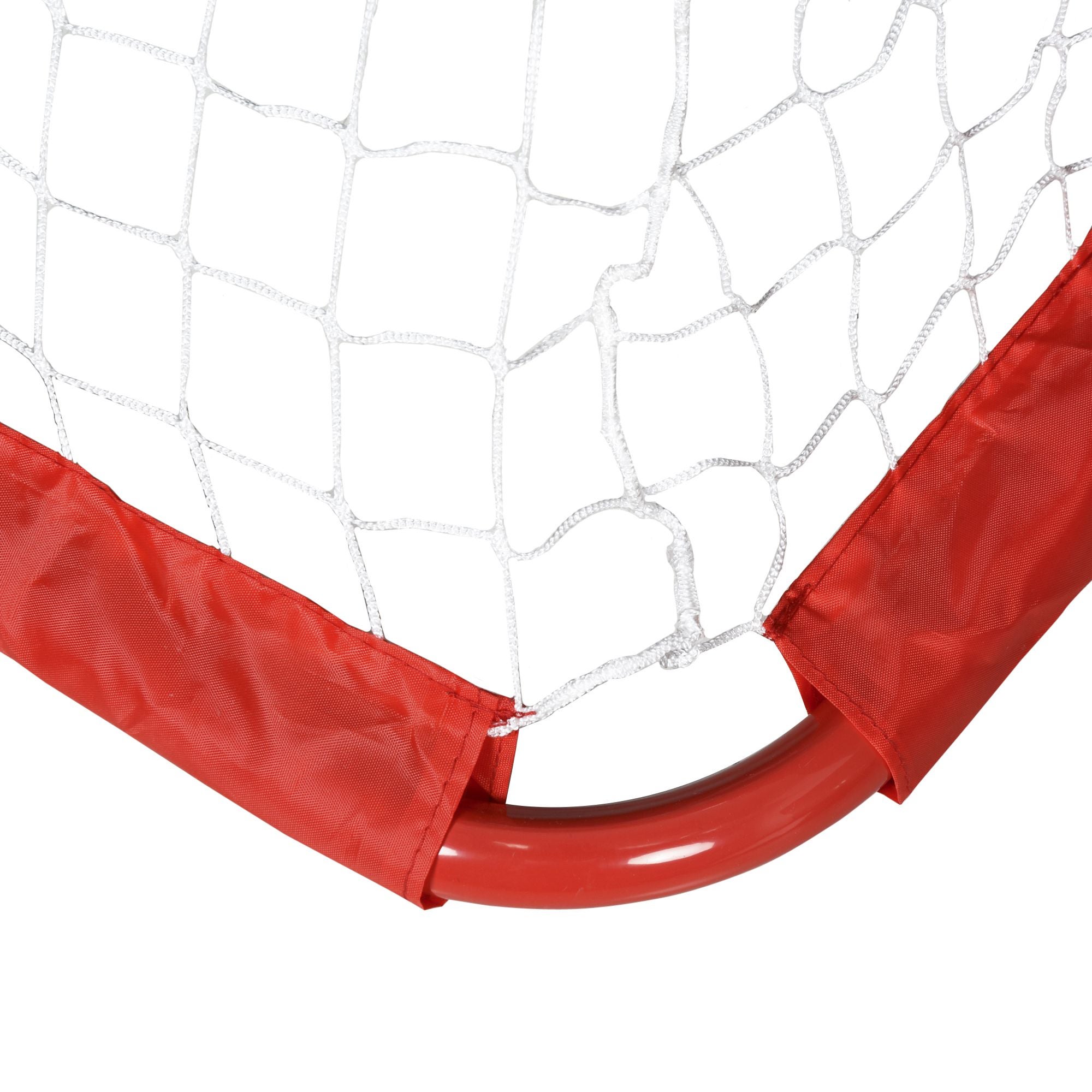 Conjunto de 2 Balizas de Futebol HOMCOM Vermelho Aço (Q195), tetrolon 90x36x60cm - 4
