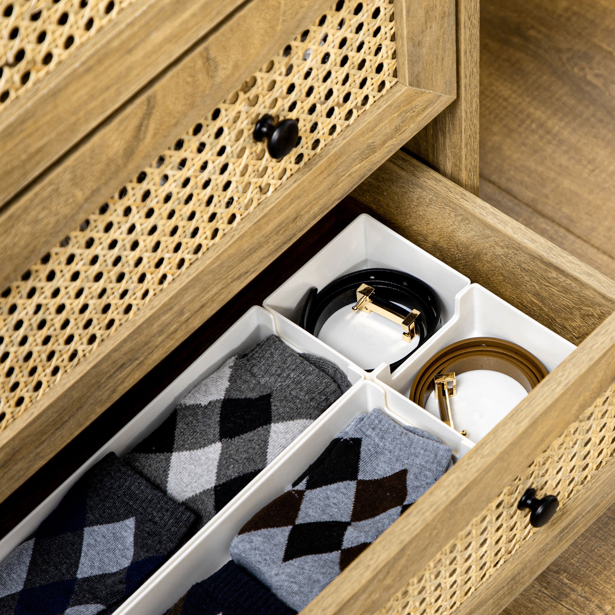 Commode Panneaux de particules HOMCOM - 8