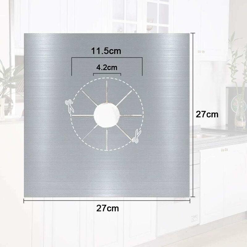Pannello Coprifuoco Per Fornello A Gas – In Acciaio Inox Antigraffio, 45x35 Cm, Antiscivolo, Portata 50 Kg, Per Piccole Cucine