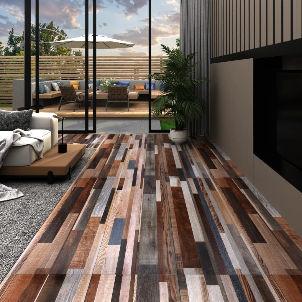Vidaxl lamas para suelo de pvc autoadhesivas multicolor 2,51 m² 2 mm