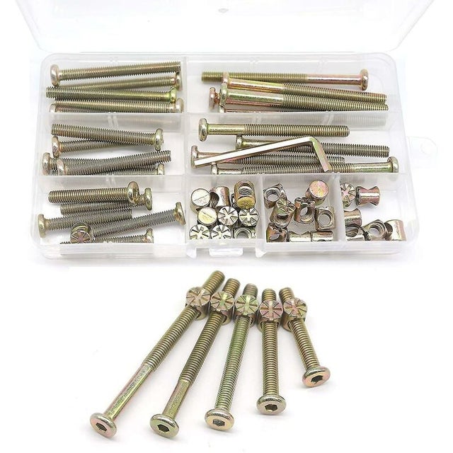 Kit Vis de Lit de Bébé 50-Set - Différentes Tailles M6x40mm/50mm/60mm/70mm/80mm