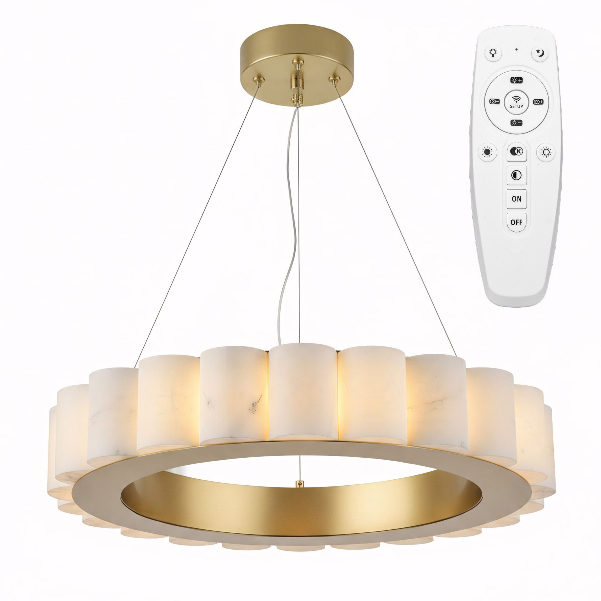 Lampa Sufitowa Wisząca Toolight App1801-Cp Złoty Szczotkowany Led