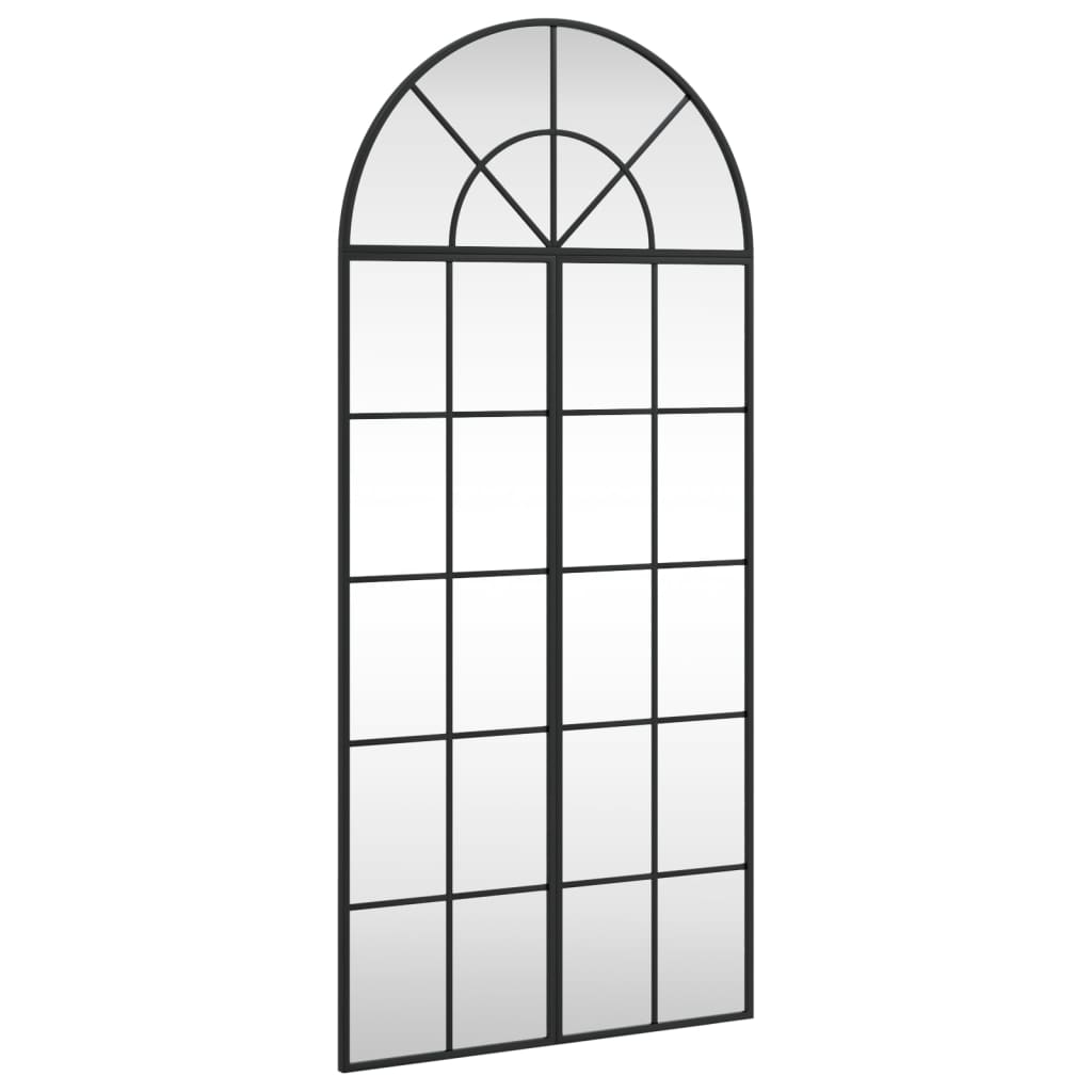 Miroir mural noir 60x130 cm arche fer - 8