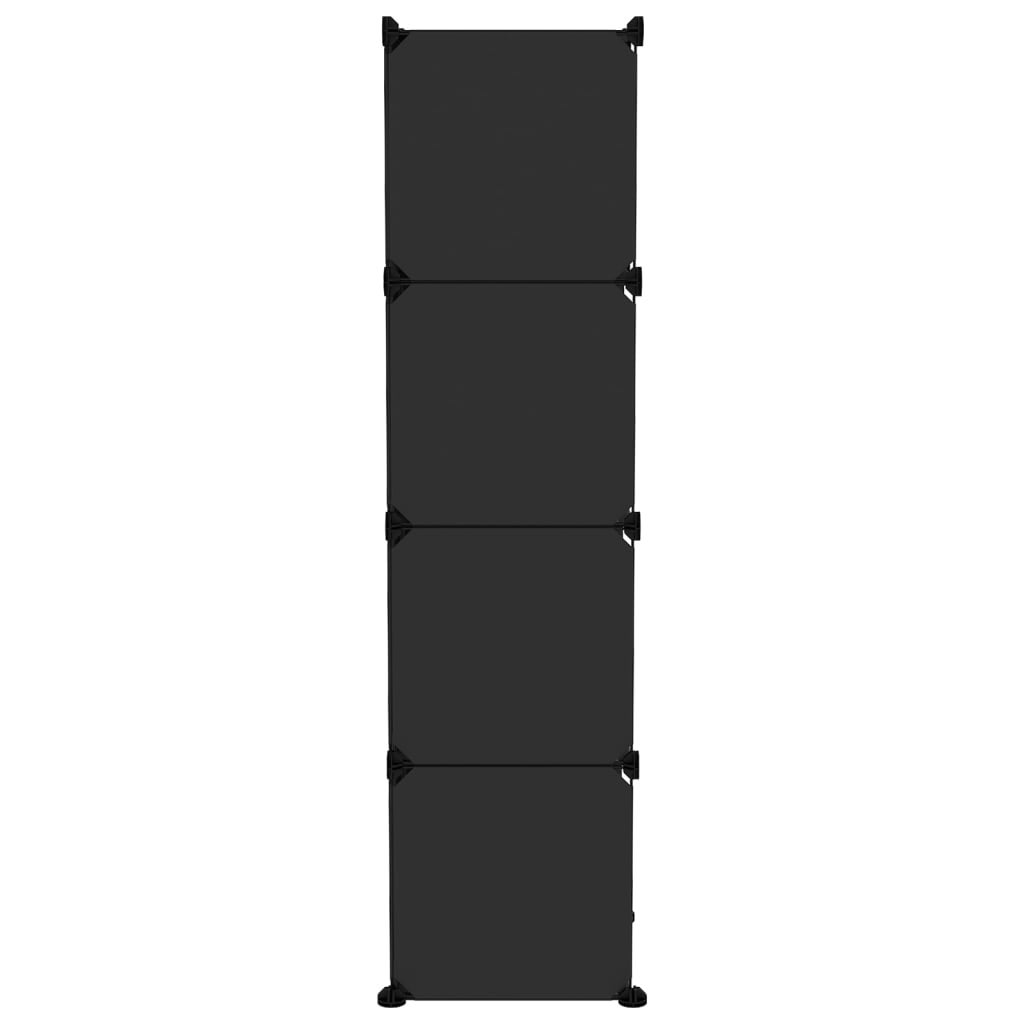 Estante cúbica com 12 compartimentos em PP preto – ComfortXL - 4