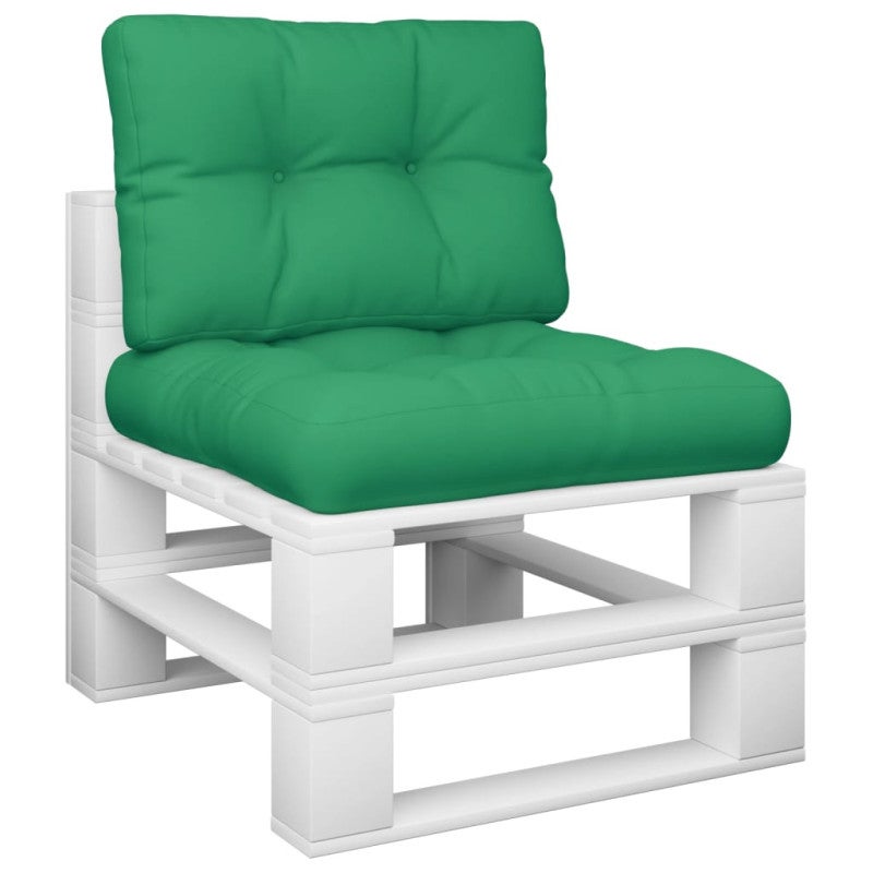 Cojines para palets 2 unidades tela verde v0669 50 x 50 x 12 cm / Verde - 3