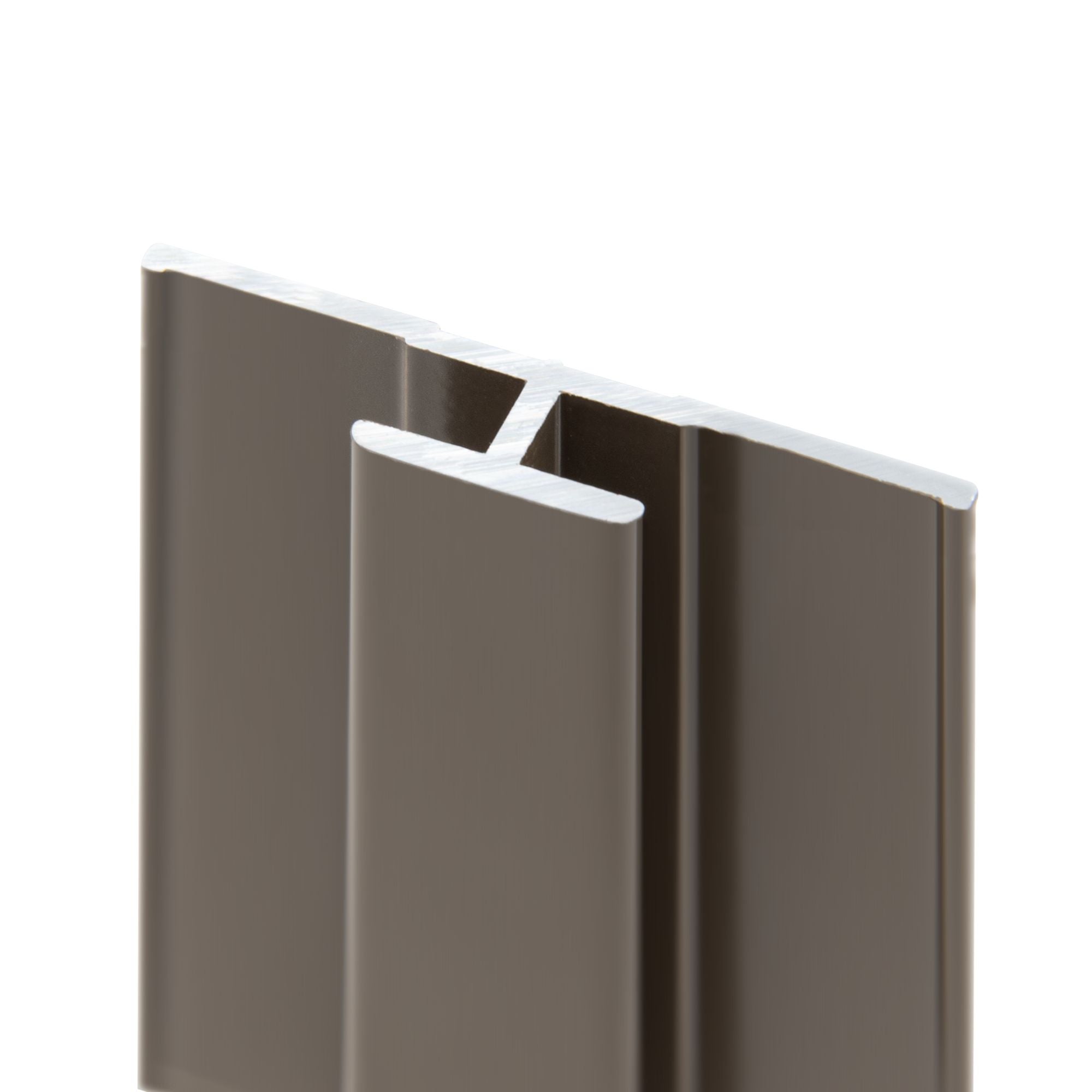 Schulte pack de 4 profilés 210cm: 2 profilés de finition + 1 profilé d’angle + 1 profilé d'extension pour panneaux muraux, DécoDesign,&nbsp;aluminium taupe - 4