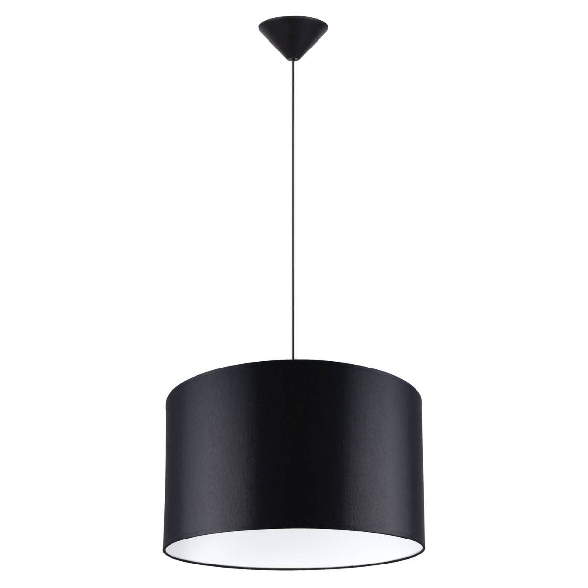 Lampa wisząca Nova czarna 1xE27x15W wym: 88 x 40 x 40 cm tkanina Sollux Lighting