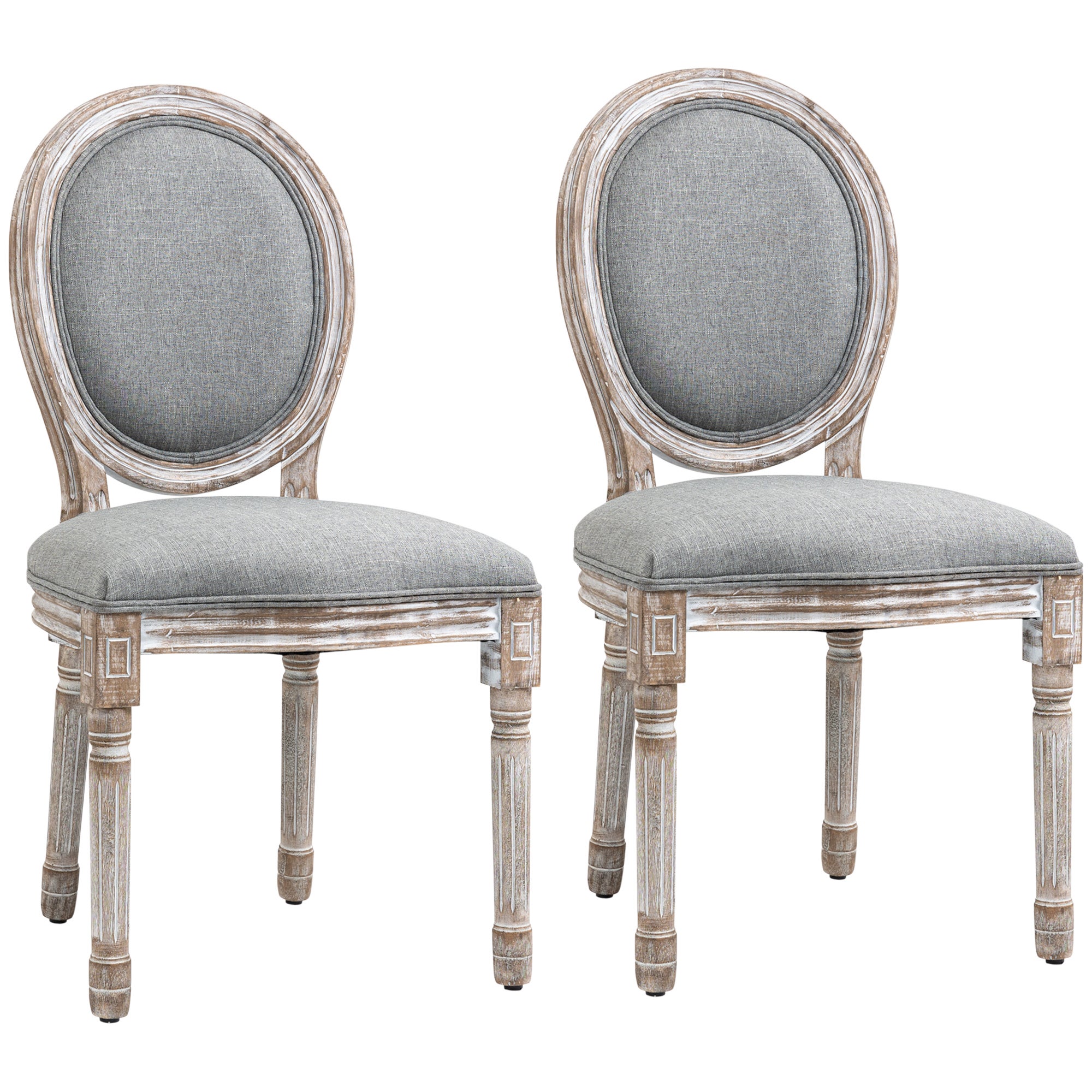 Lot De 2 Chaises Médaillon Pied Acier Era - Couleurs - Velours Gris