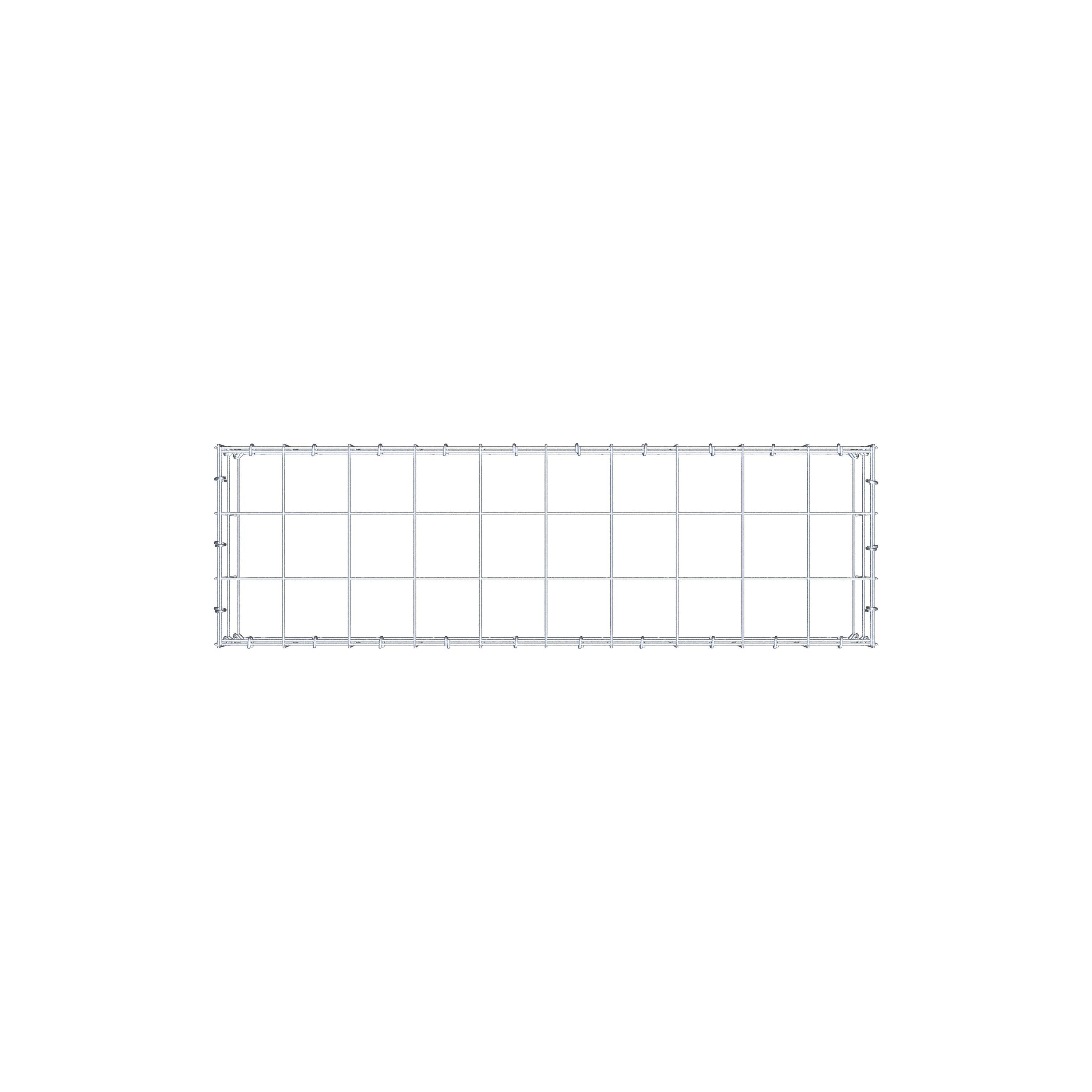 Gavión para apilar en acero galvanizado 100x20x30cm (LxAxP), malla 10 x 10cm, Anillo en C, sin rejilla inferior - 9