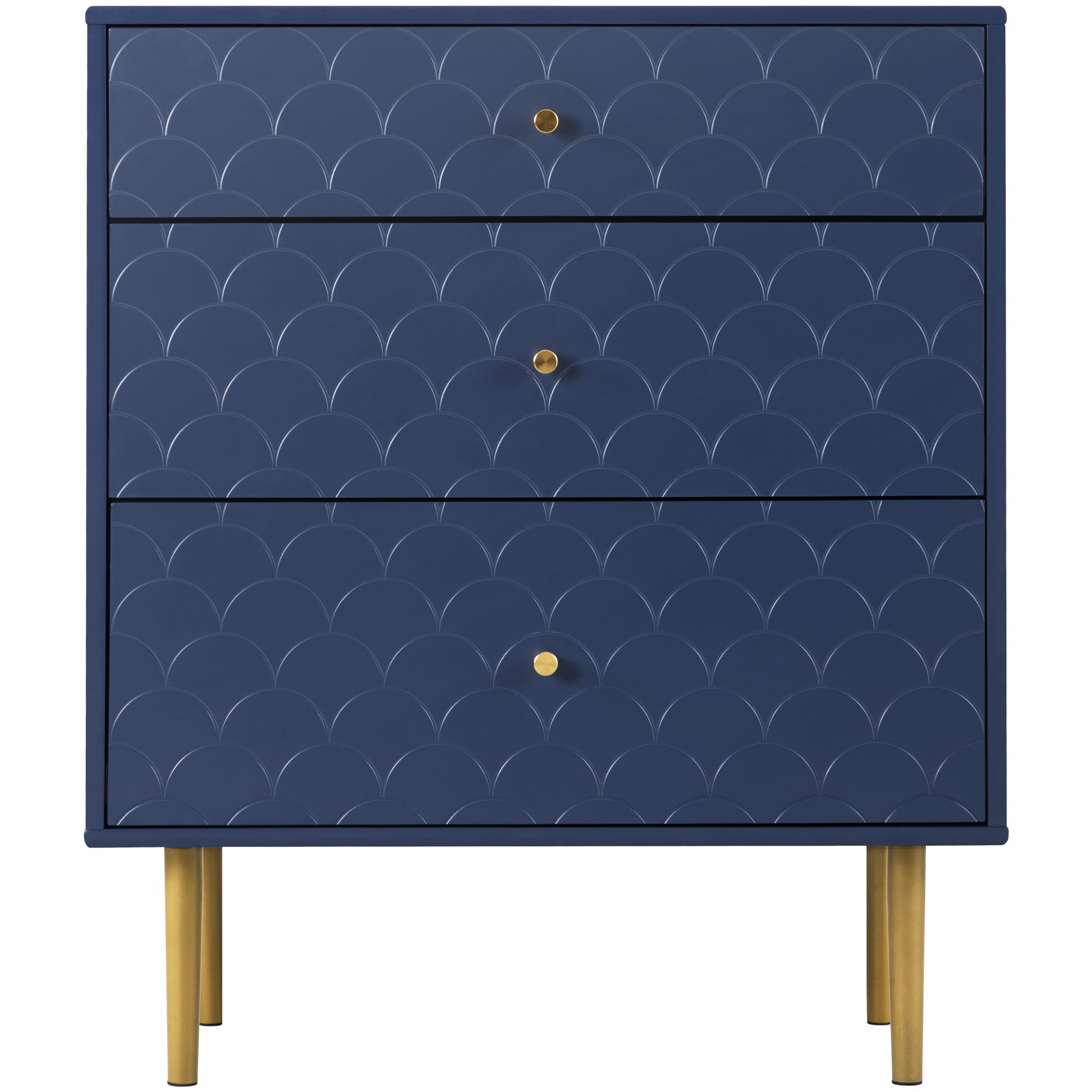 Mobiletto per soggiorno moderno 89x75x40cm 3 Cassetti Blu Marino per Camera da Letto - 9