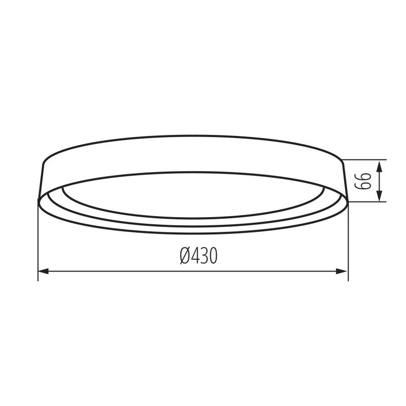 Plafon okrągły NIFU LED 17.8W Neutralna biel 1280lm biało-czarny wym:6,6x43x43cm IP20 Kanlux - 4