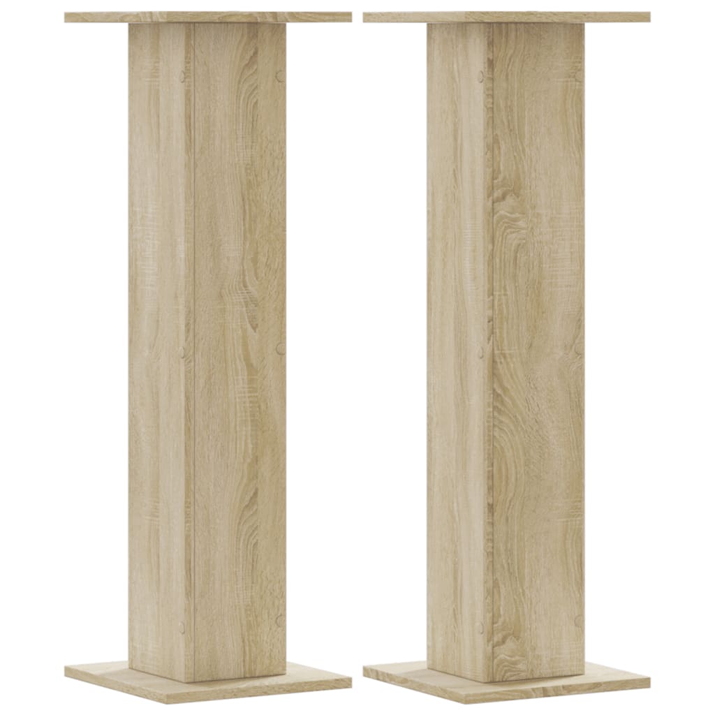 Supports pour plantes 2 pcs chêne sonoma bois d'ingénierie - 2