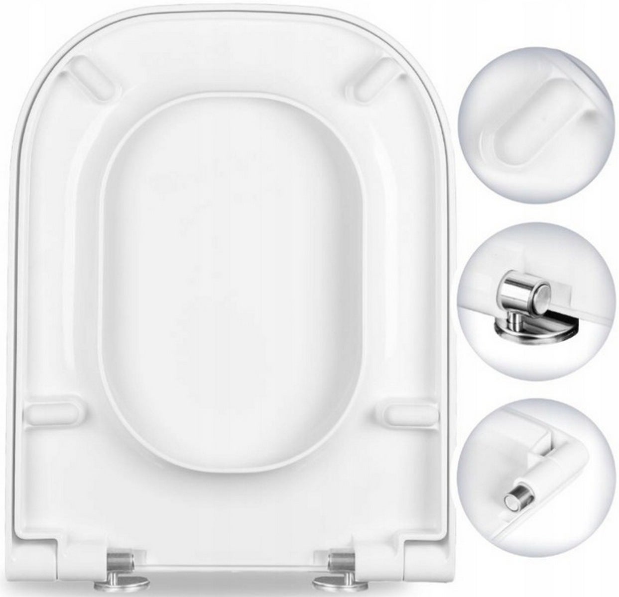 Deska sedesowa wc do ROCA GAP wolno opadająca twarda antybakteryjna SOLIDNA