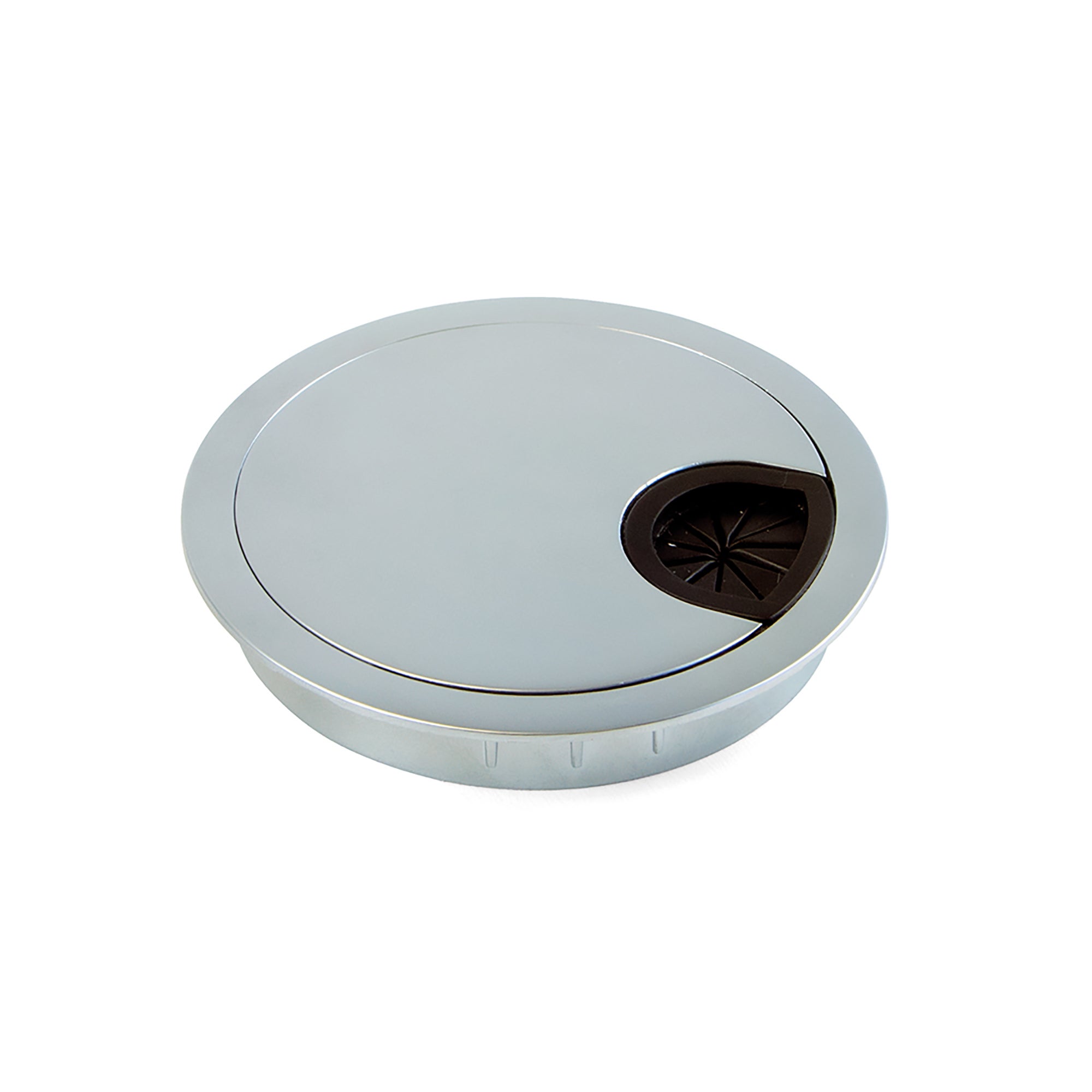 Passe-câble Carré Emuca à Encastrer - Blanc, 85x85 Mm, Pour Bureau Et Meuble - 5