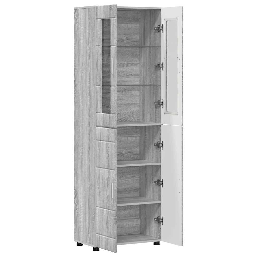 Armoire Haut de rangement - Armoire De Chambre avec étagère Gris Sonoma 60 x 35 x 182 cm - 5