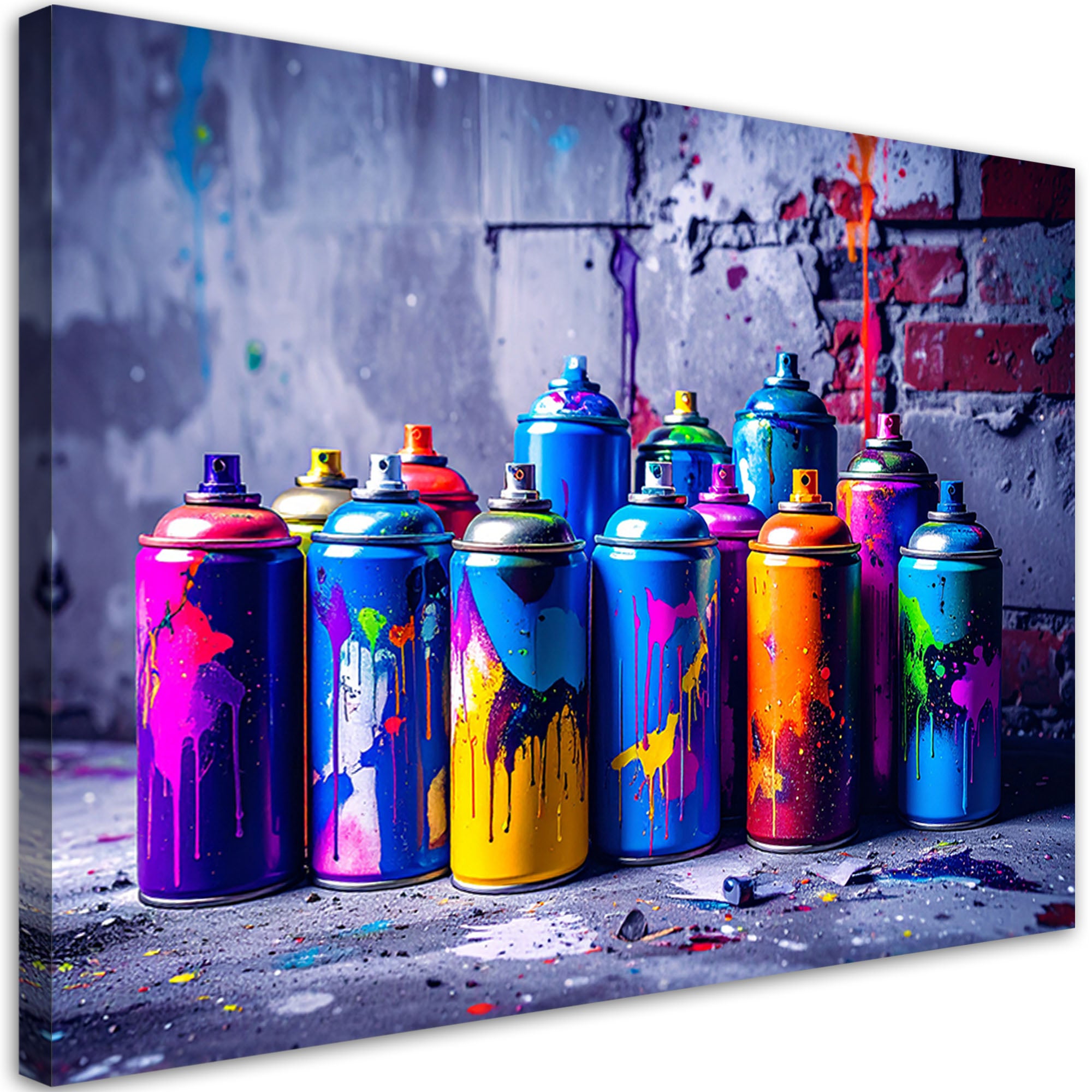 Obraz młodzieżowy do salonu biura, Farba w sprayu Graffiti 100x70