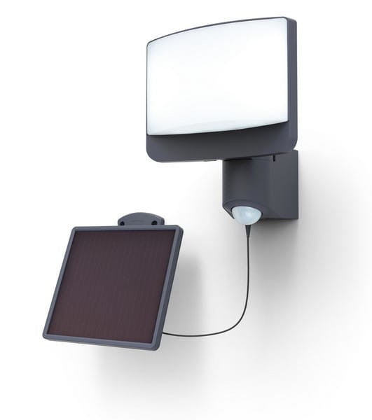 Kinkiet solarny z czujnikiem ruchu SUNSHINE LED 11W Zimna biel 800lm szary wym:17x18x20,5cm IP54 Lutec