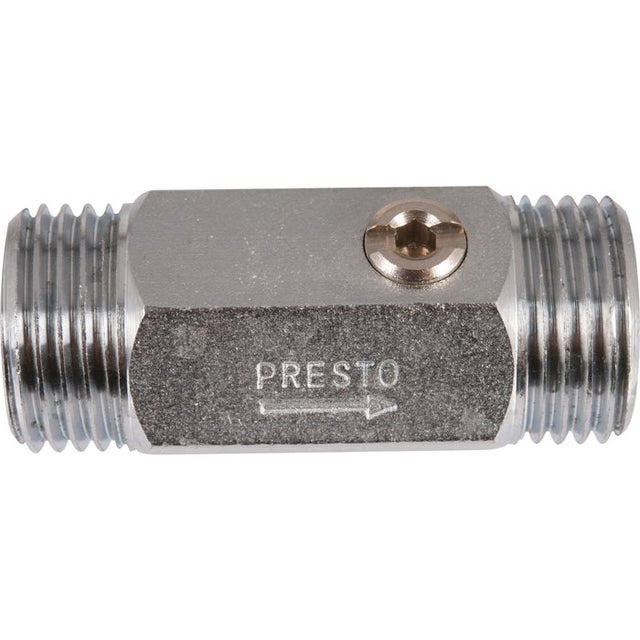 Robinet d'arrêt droit - MM G1/2' - avec joint filtre plat - Presto