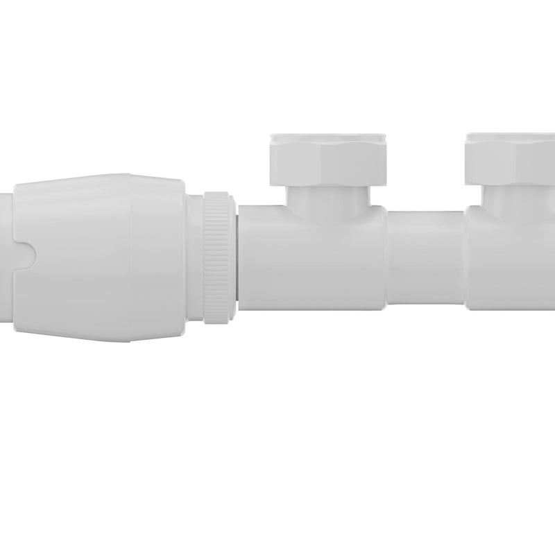 Zawór termostatyczny zespolony do grzejnika Luxrad DUO lewy biały