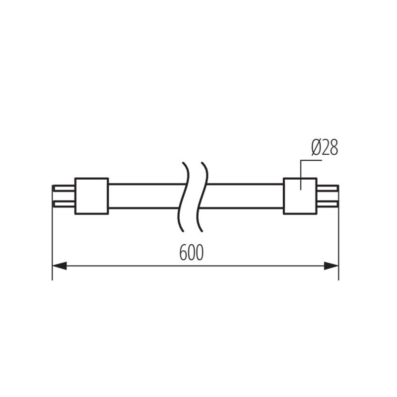 Tube LED T8 600mm – 9W – Blanc Froid – Verre – 900lm – G13 - 5