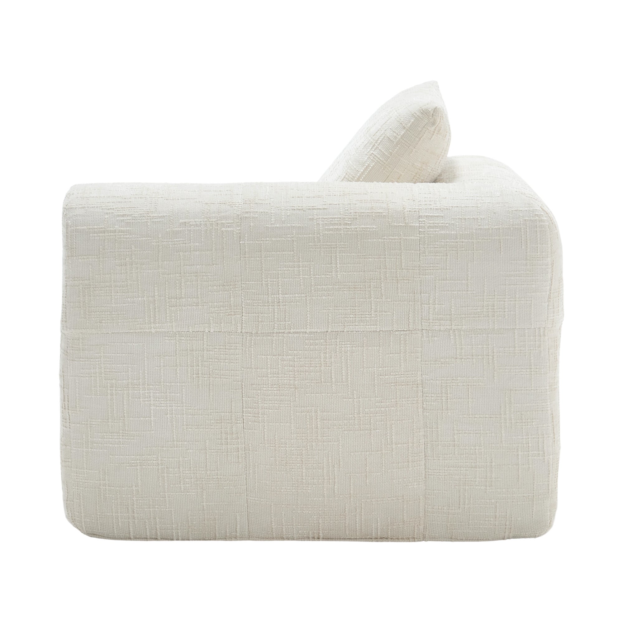 Canapé chaiselongue confortable - Canapé doux avec coussins, poches latérales pour télécommande et téléphone, design soigné et stylé - Beige - 8