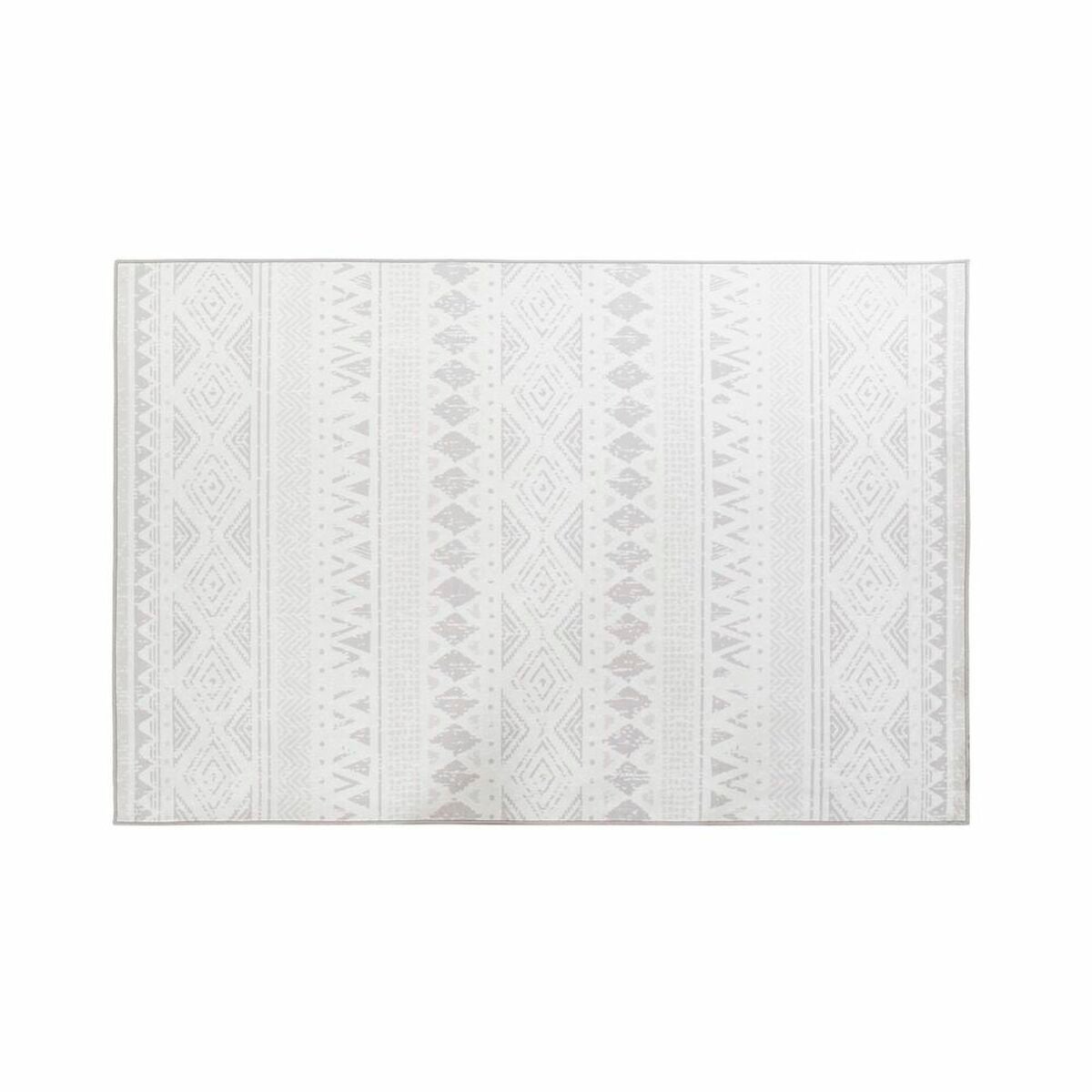 Alfombra dkd home decor gris blanco ikat (120 x 180 x 0,4 cm)