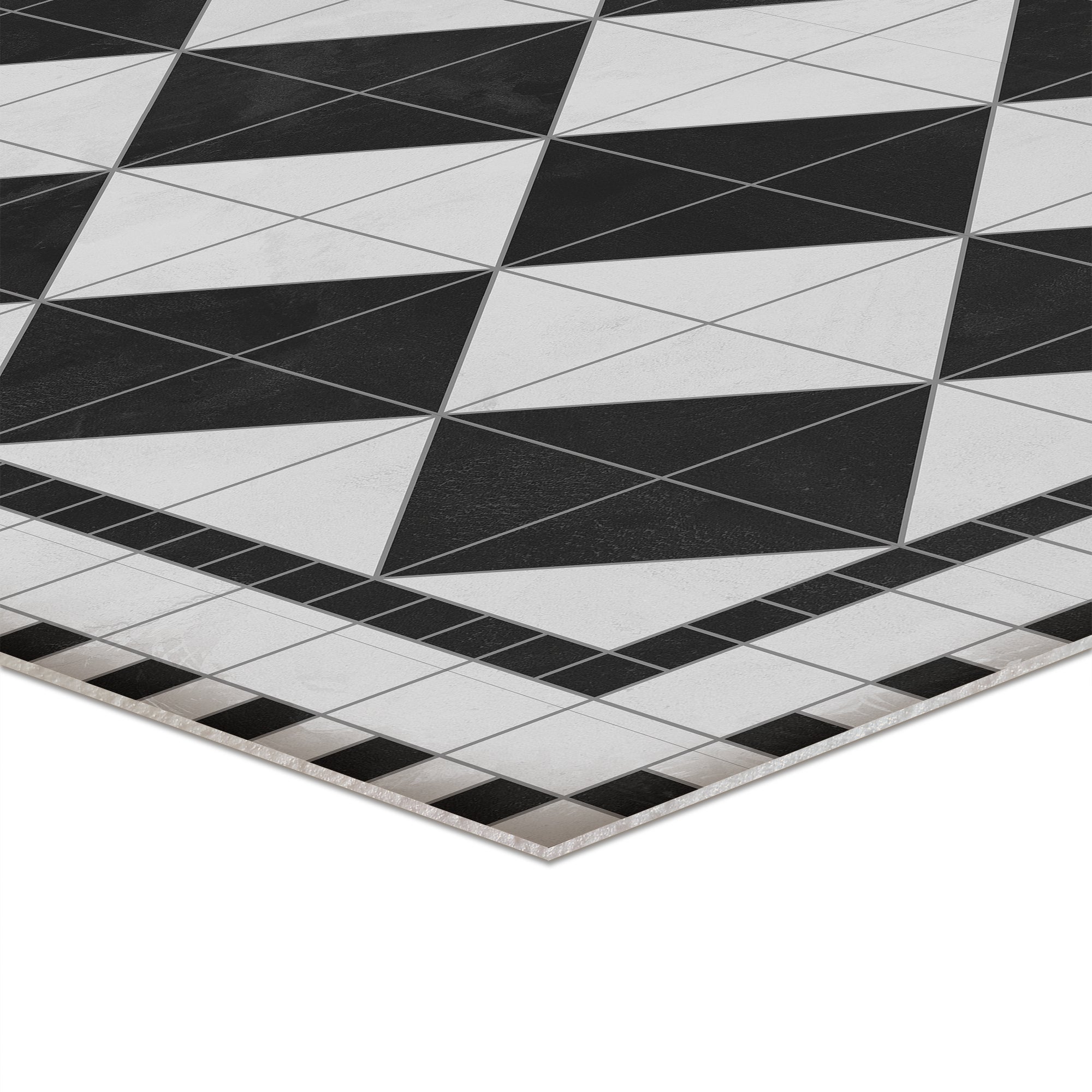 Tapis/ Carrés noir-blanc / 91x152 cm - RECTANGLE/ Créé et fabriqué en France / DADA ART - 2