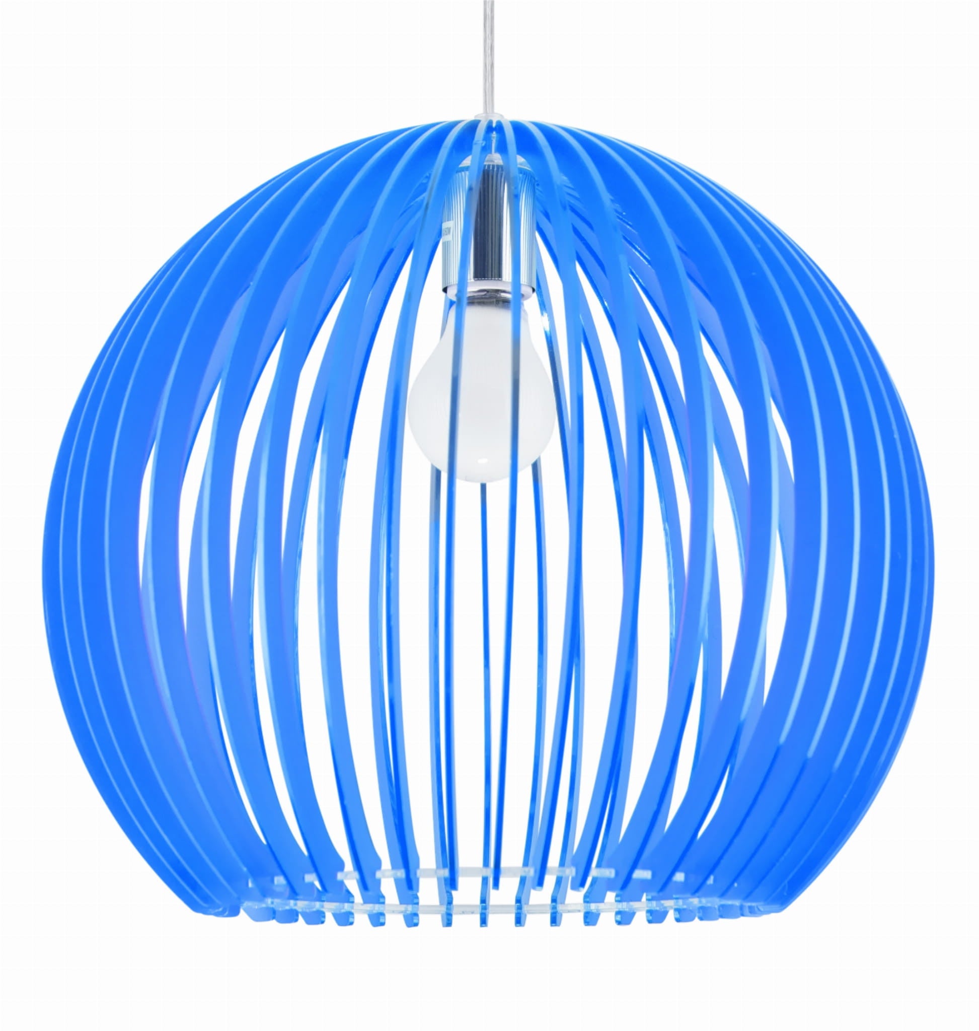 Lampa sufitowa Haga chromowana-niebieska 1xE27x60W wym: 110 x 36 x 36 cm akryl Candellux