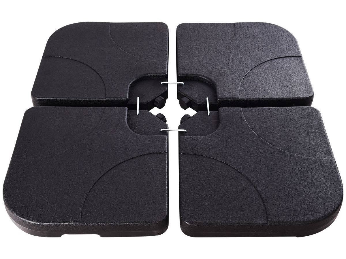 Pied de parasol 4 dalles à lester jusqu'à 3 x 3 - 52L - Noir - 3