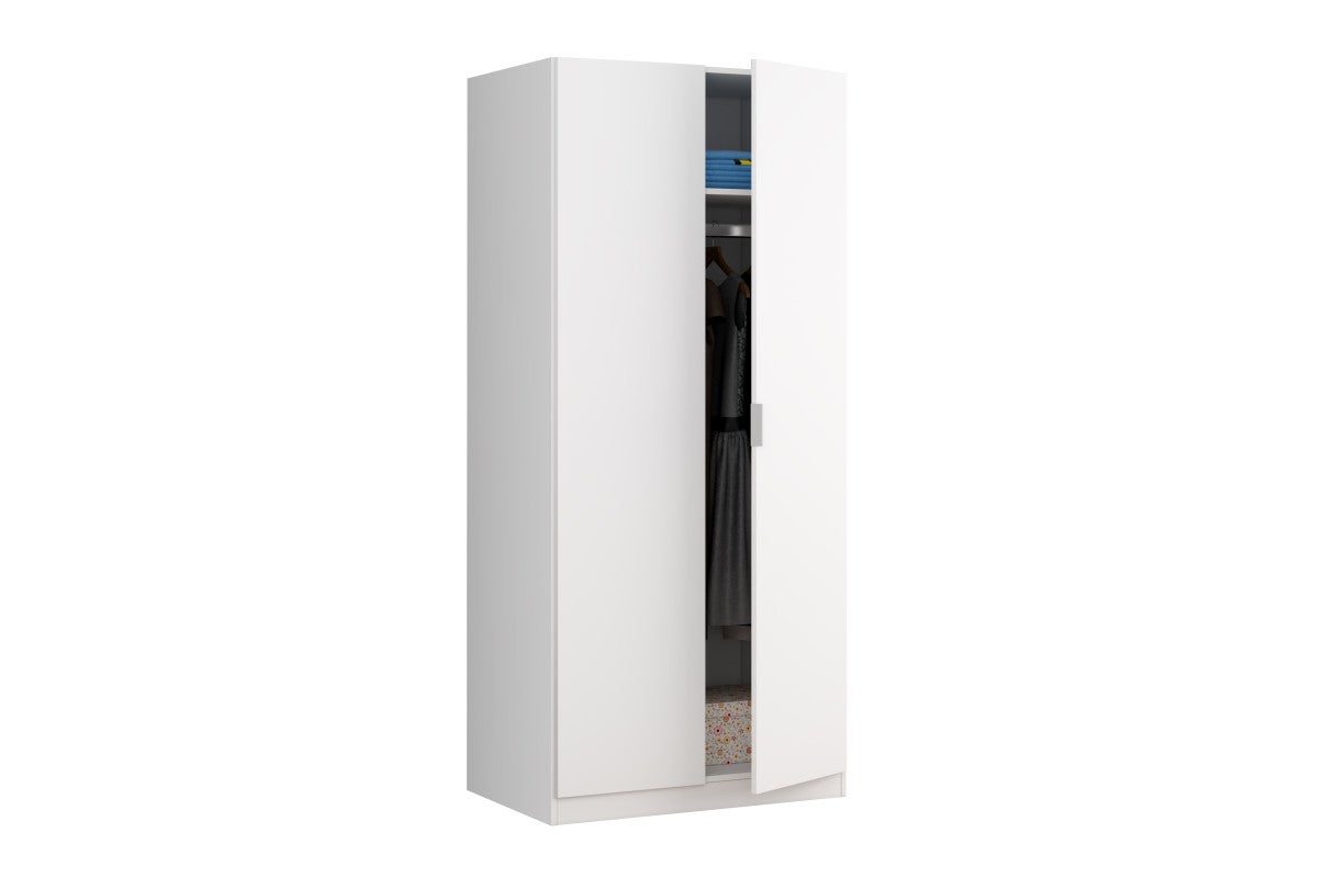 Armoire penderie ELOAH L82 x H180cm - Blanc - 5