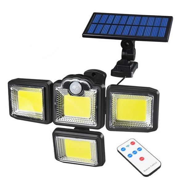 Zewnętrzna lampa solarna 192COB – Czujnik ruchu 3 tryby, wodoodporna IP65, białe światło, składana – Oświetlenie ogrodu/podwórza