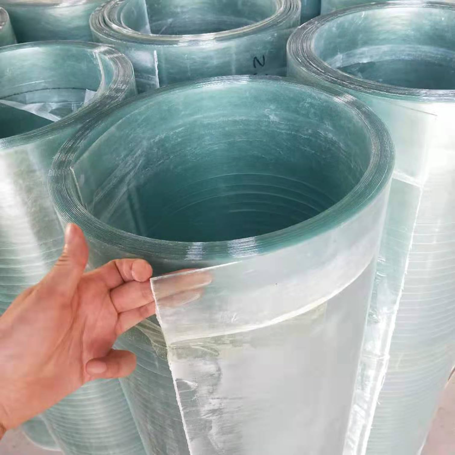 Panneaux de toiture en polycarbonate, panneaux d'éclairage transparents en PRFV, adaptés aux serres et au jardinage (0,5 x 5 m x 0,8 mm). - 2