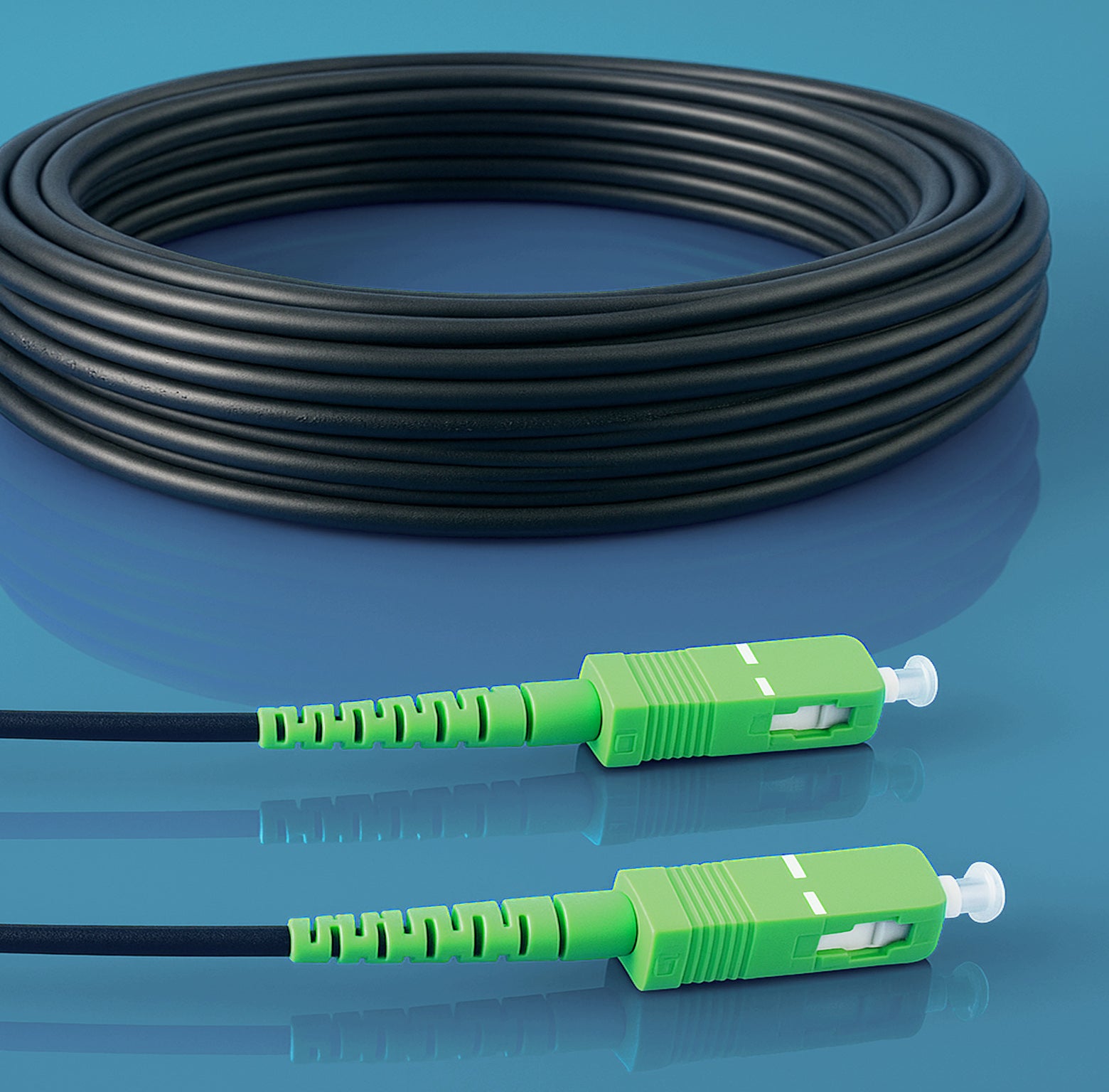 Elfcam® - 100M Cable a Fibre Optique en Acier Blinde, Convient aux Installations Exterieur et Interieur, Compatible avec Orange SFR Bou..., 100M - 8