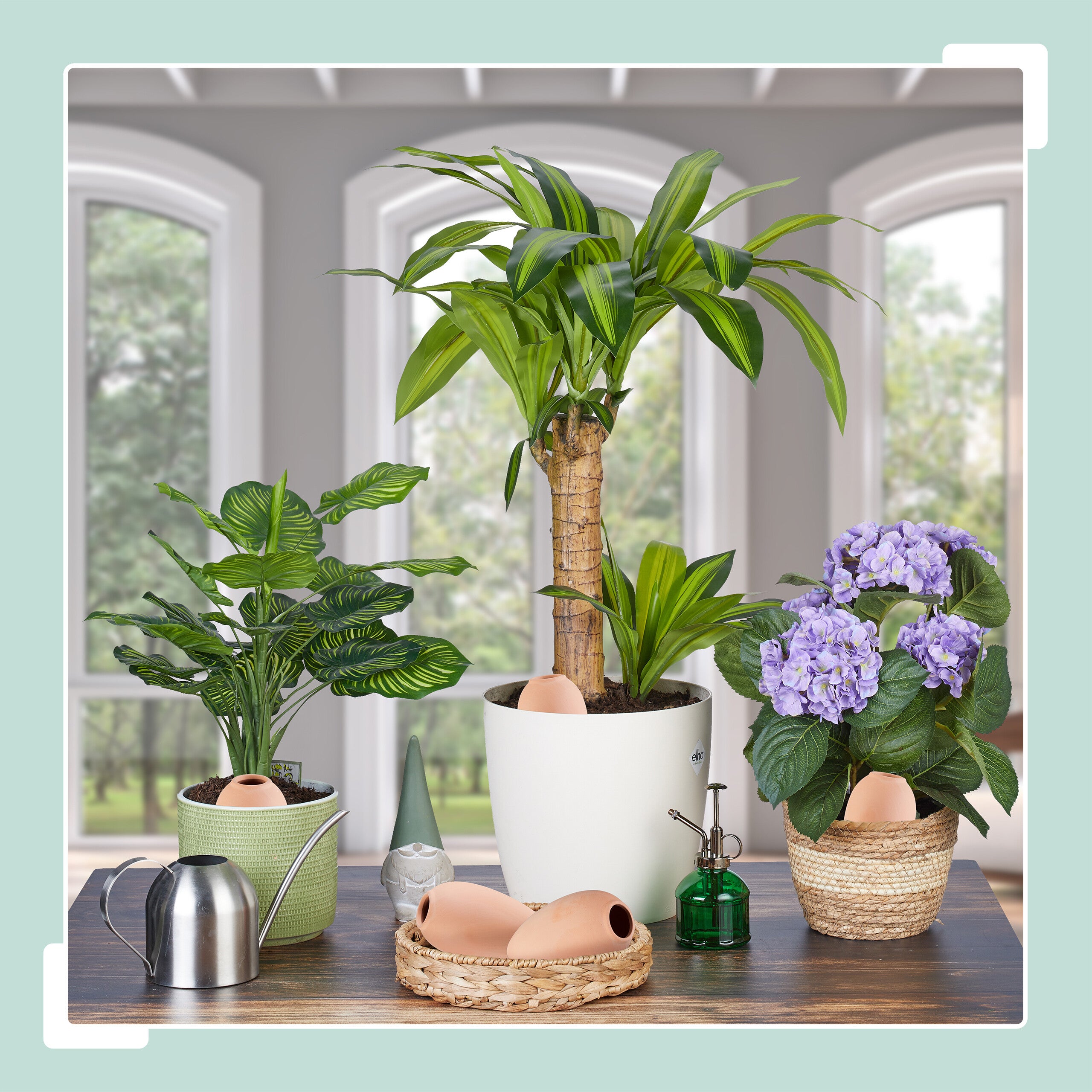 Cône d'arrosage terre cuite, 6 pièces, 170 ml, pour plantes d'intérieur et balconnières, terracotta, Relaxdays - 5